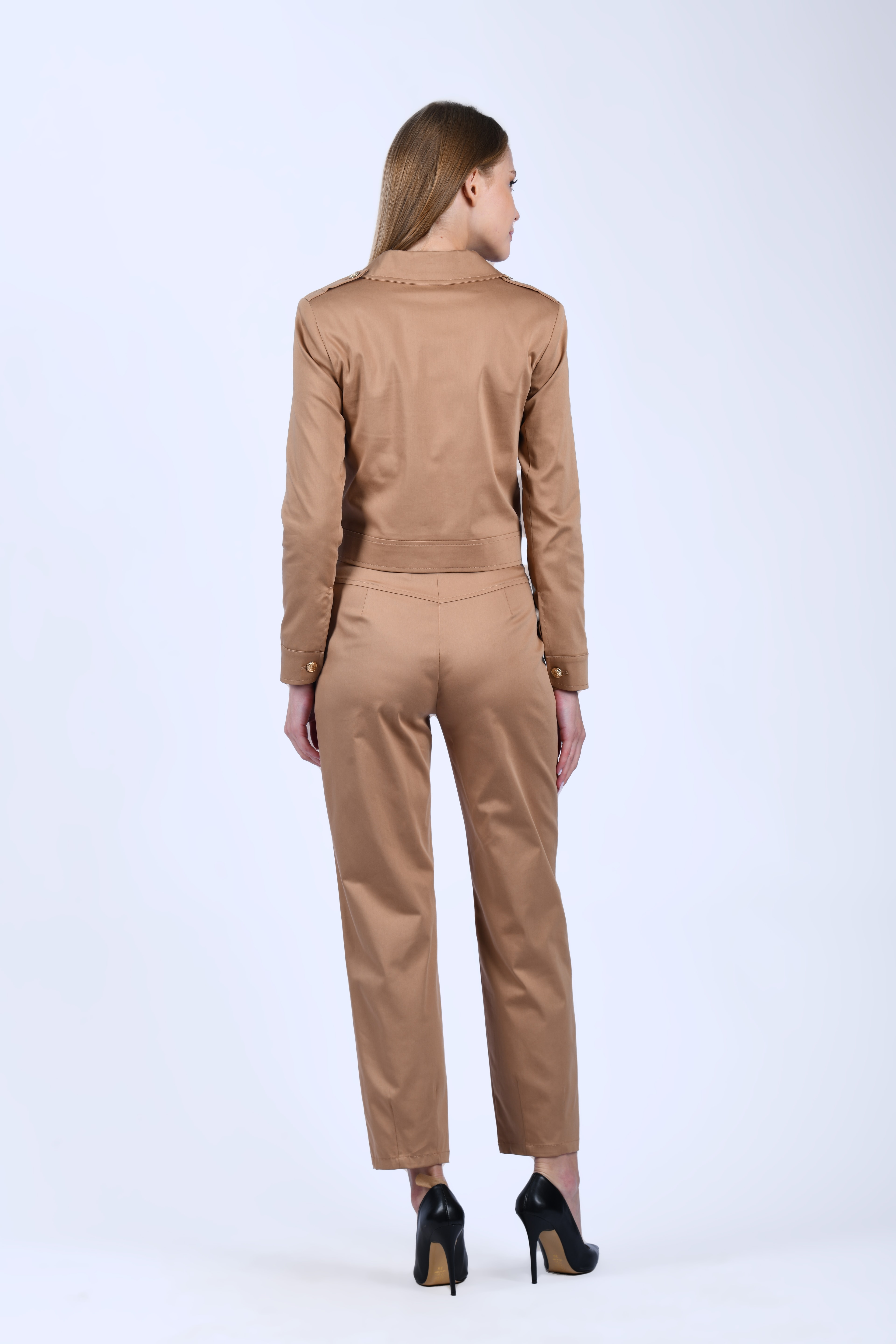 Camel Yüksek Bel Pantolon - QP191