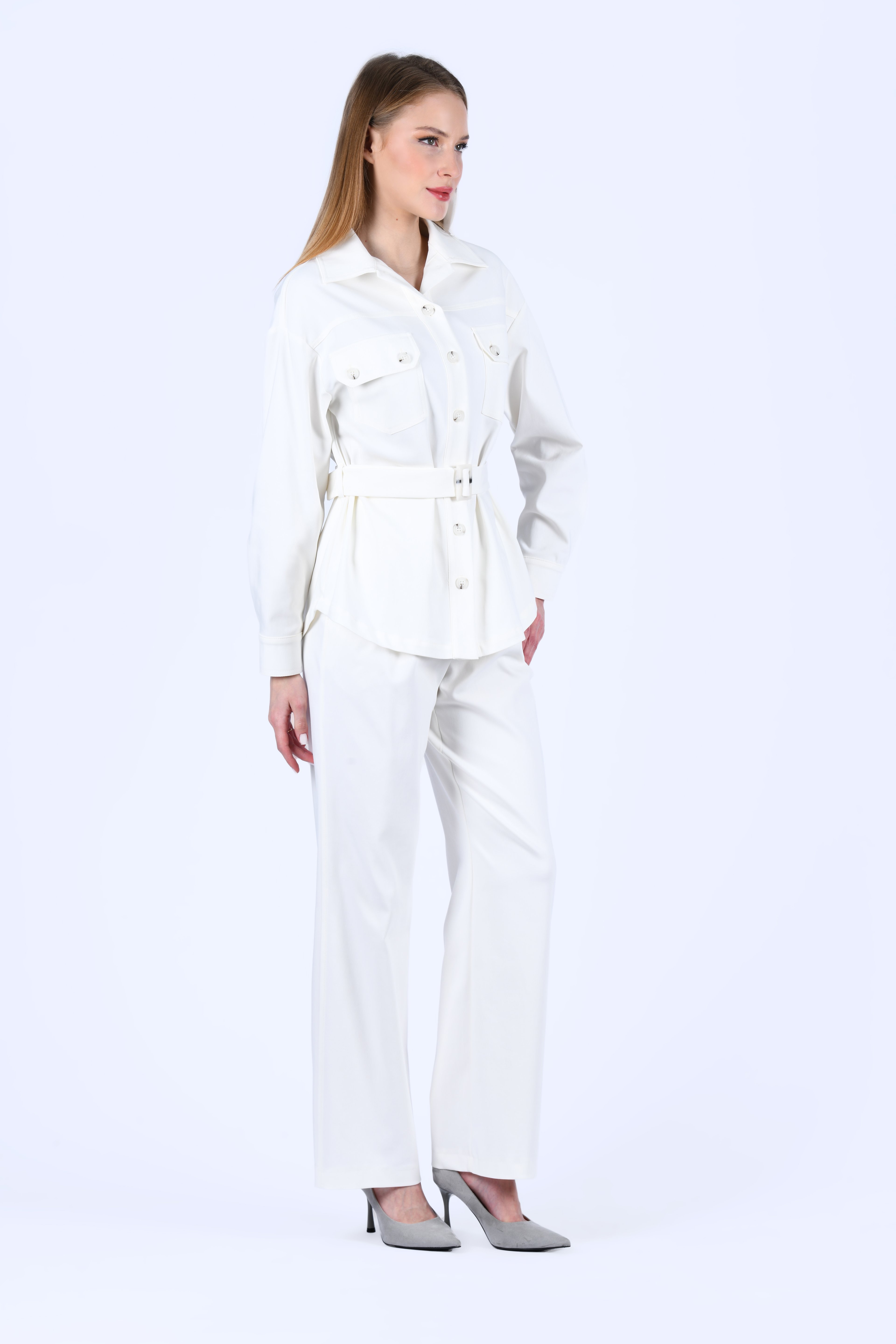Ecru Normal Bel Pantolon - LP178