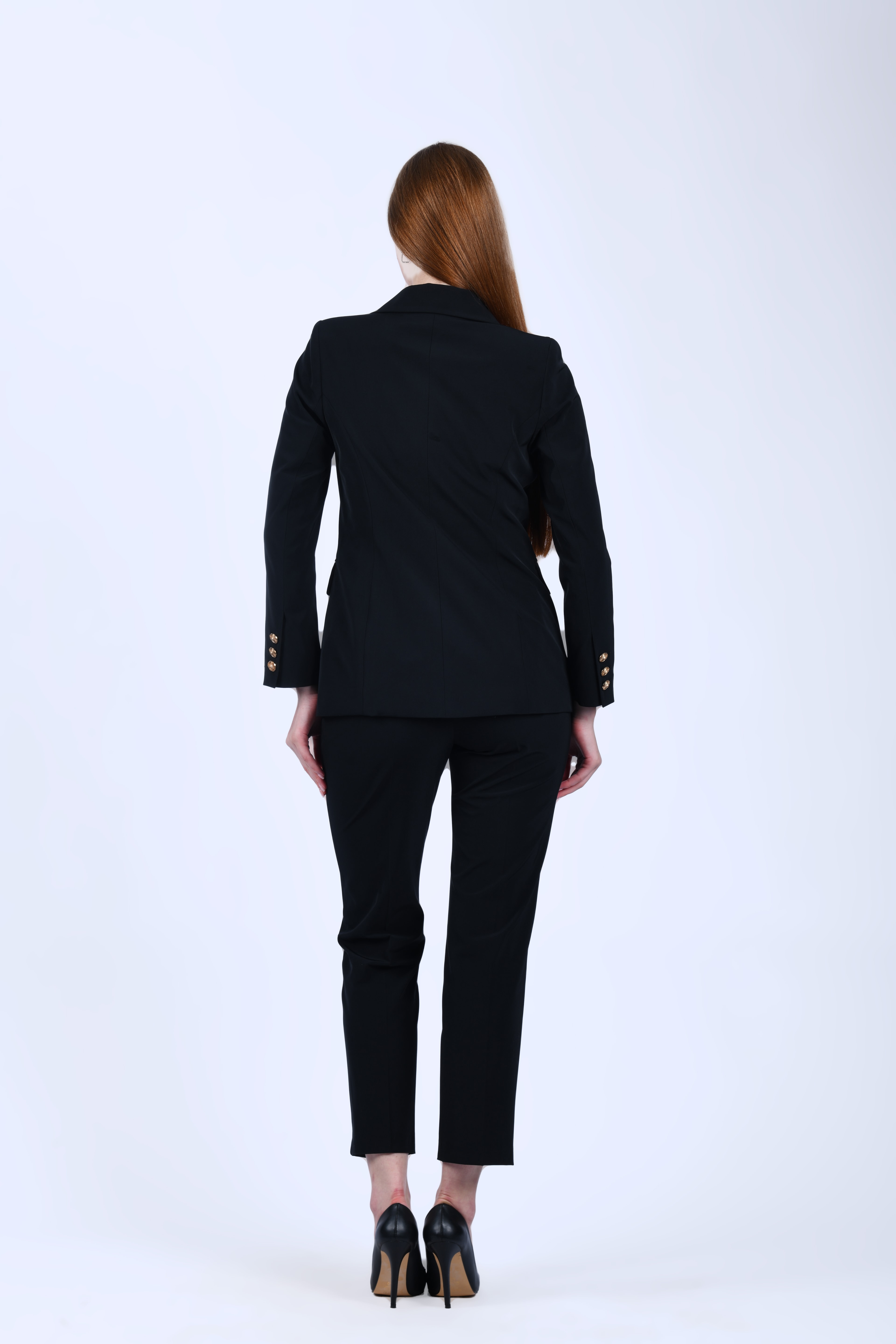 Siyah Straight Fit Kumaş Pantolon - QP193