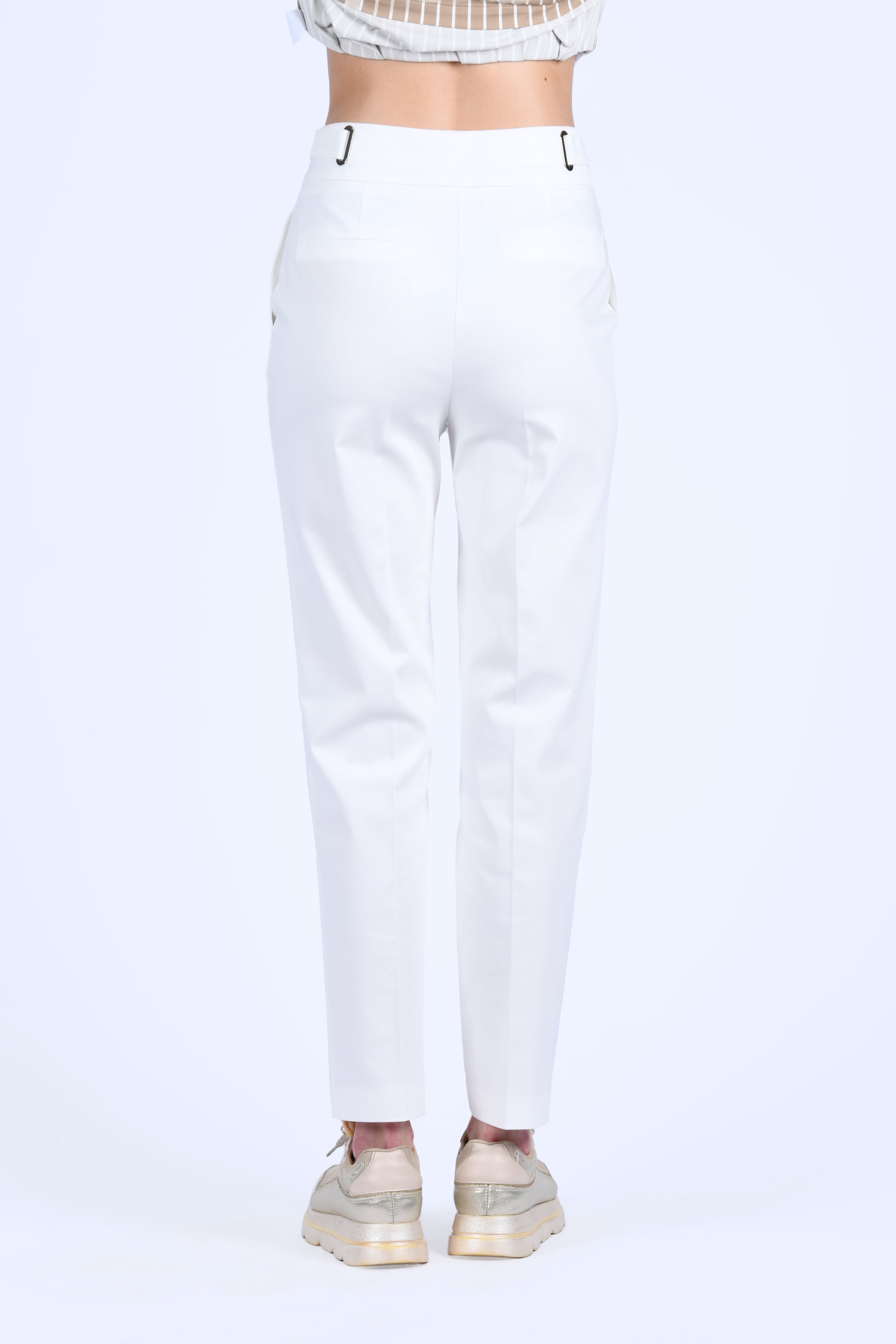 Ecru Kendinden Kemerli Pantolon - LP182