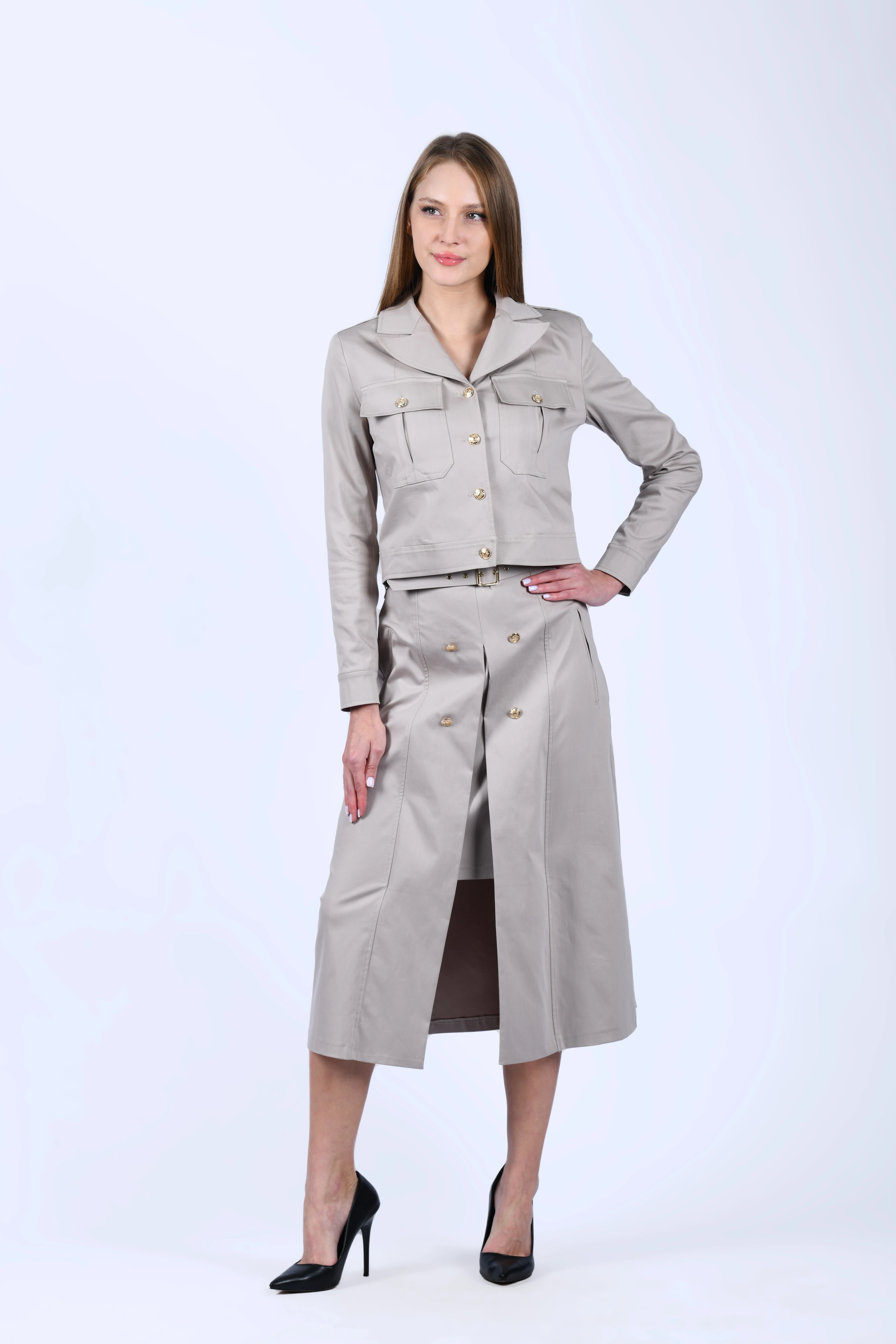 Taş Cepli Gömlek Ceket - QC94