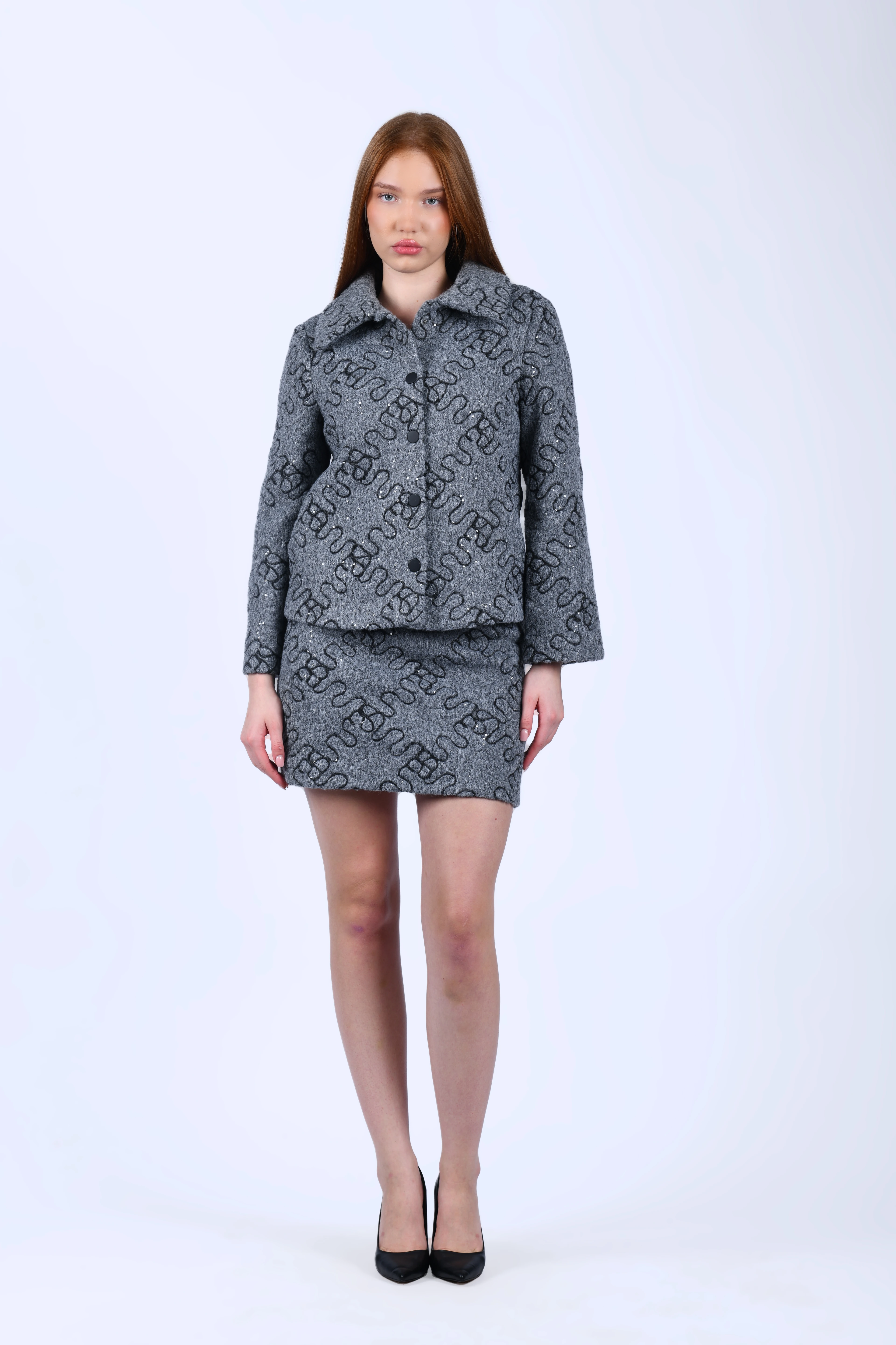 Gri Kısa Mont - QN25