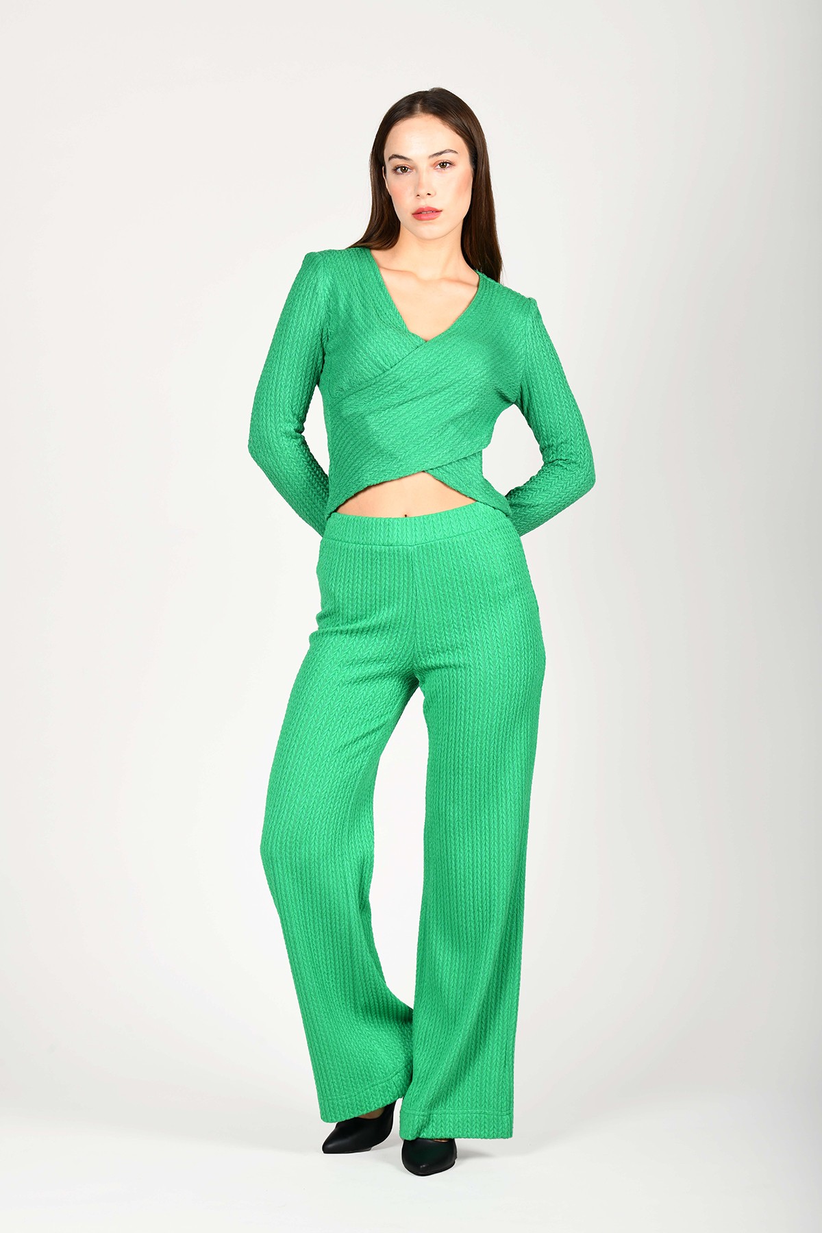 LP126 LANVIN PANTOLON - Zümrüt