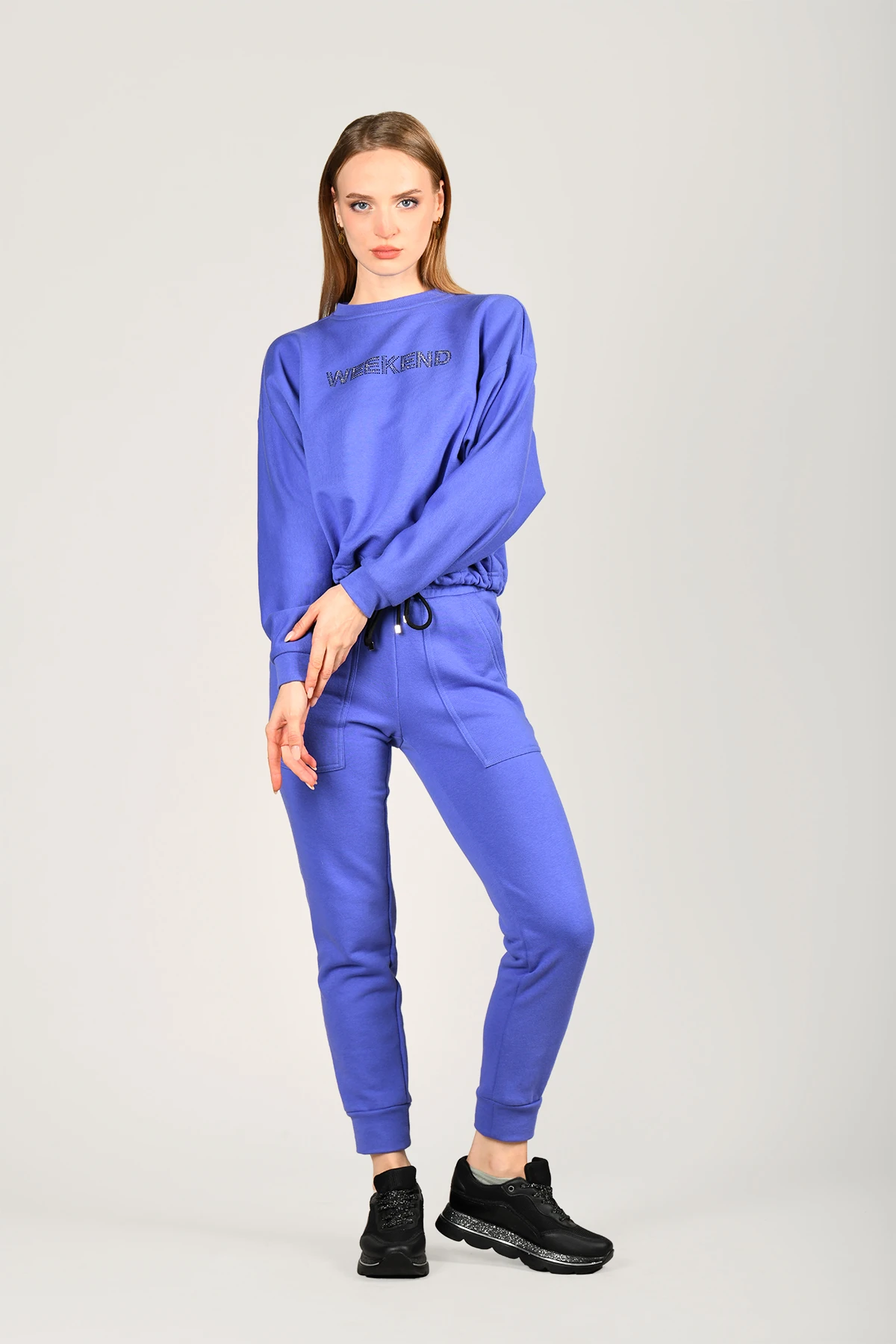 LZ19 DİAGONAL EŞOFMAN ALTI - Mor