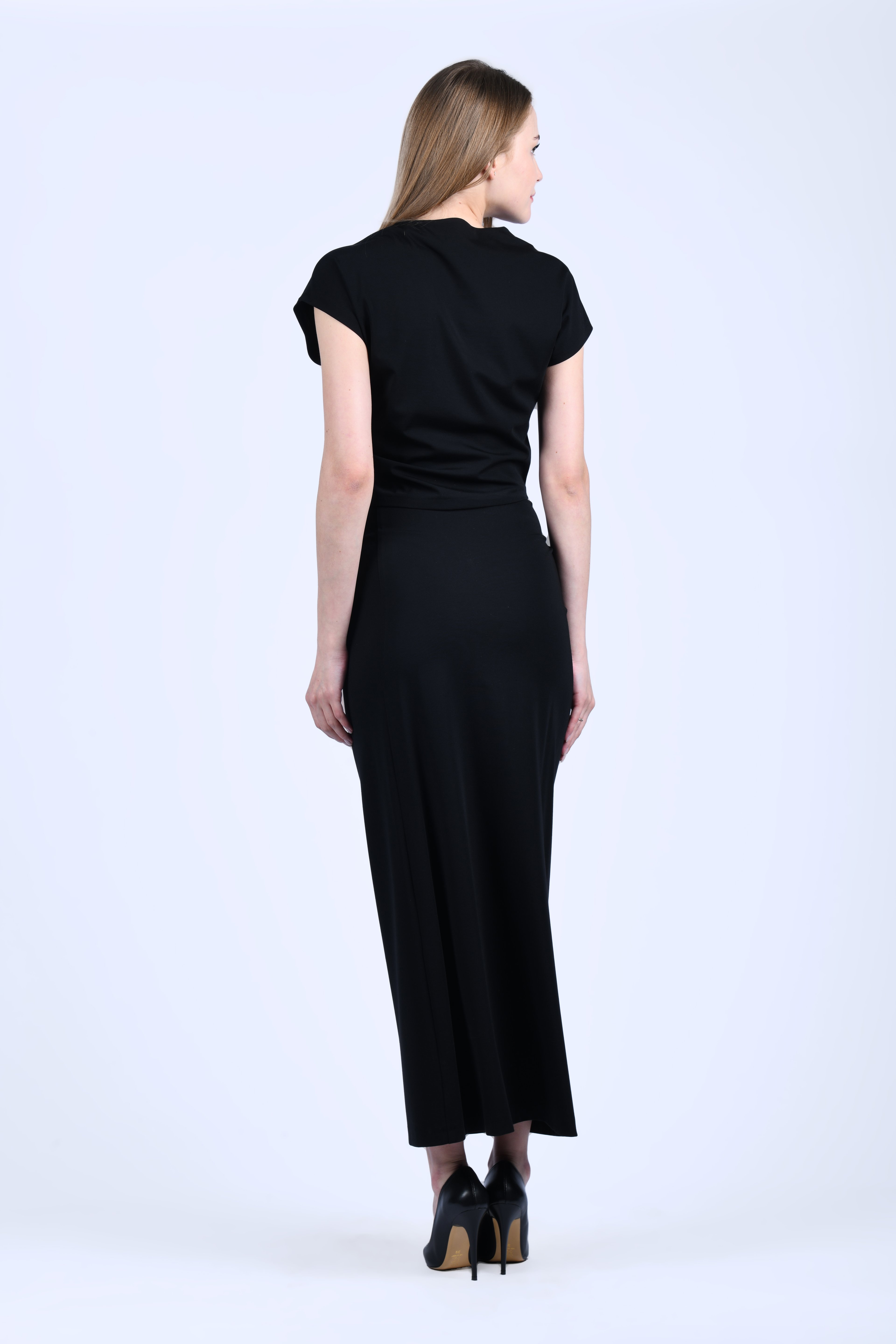 Siyah Crop Bluz - QB182