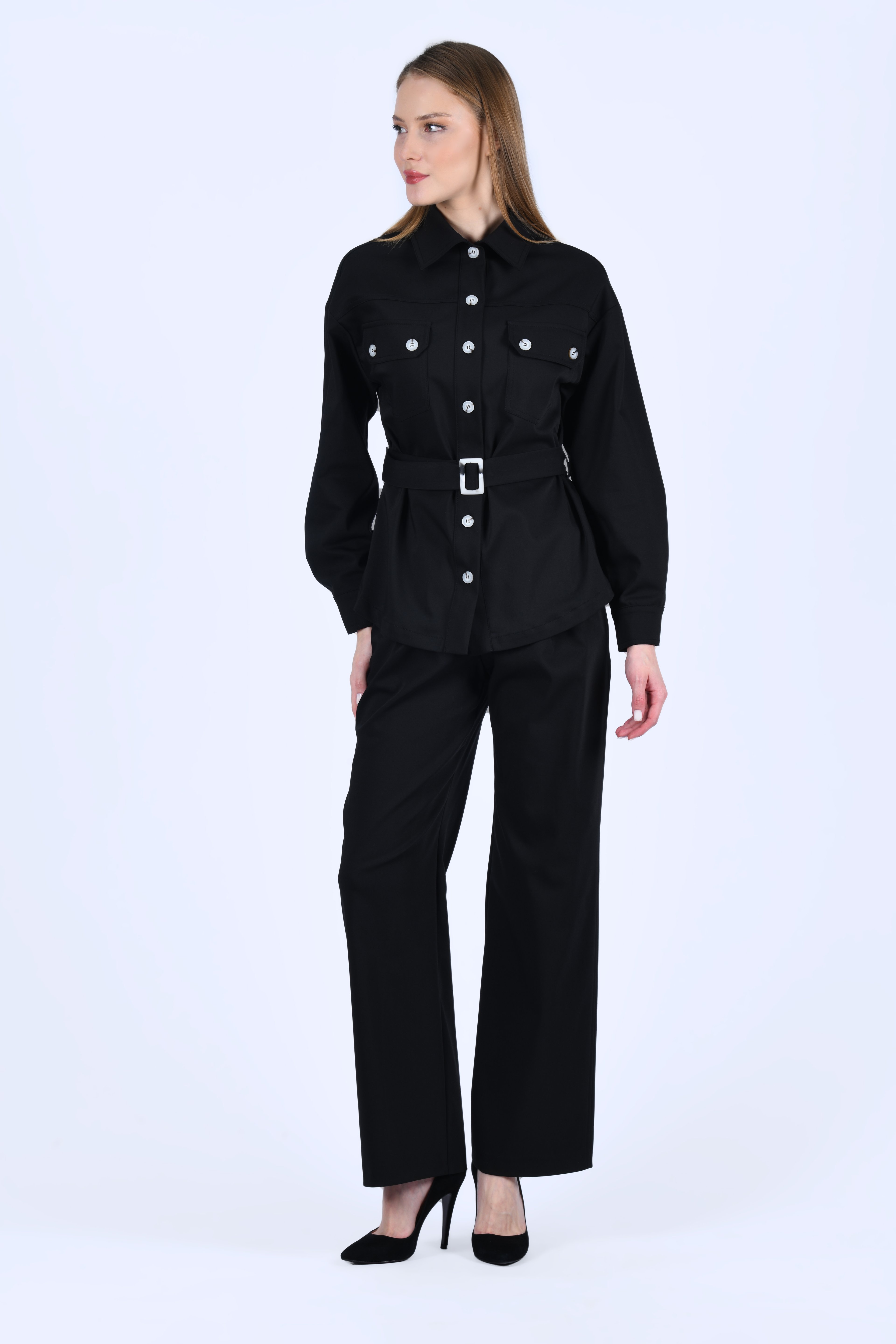 Siyah Normal Bel Pantolon - LP178