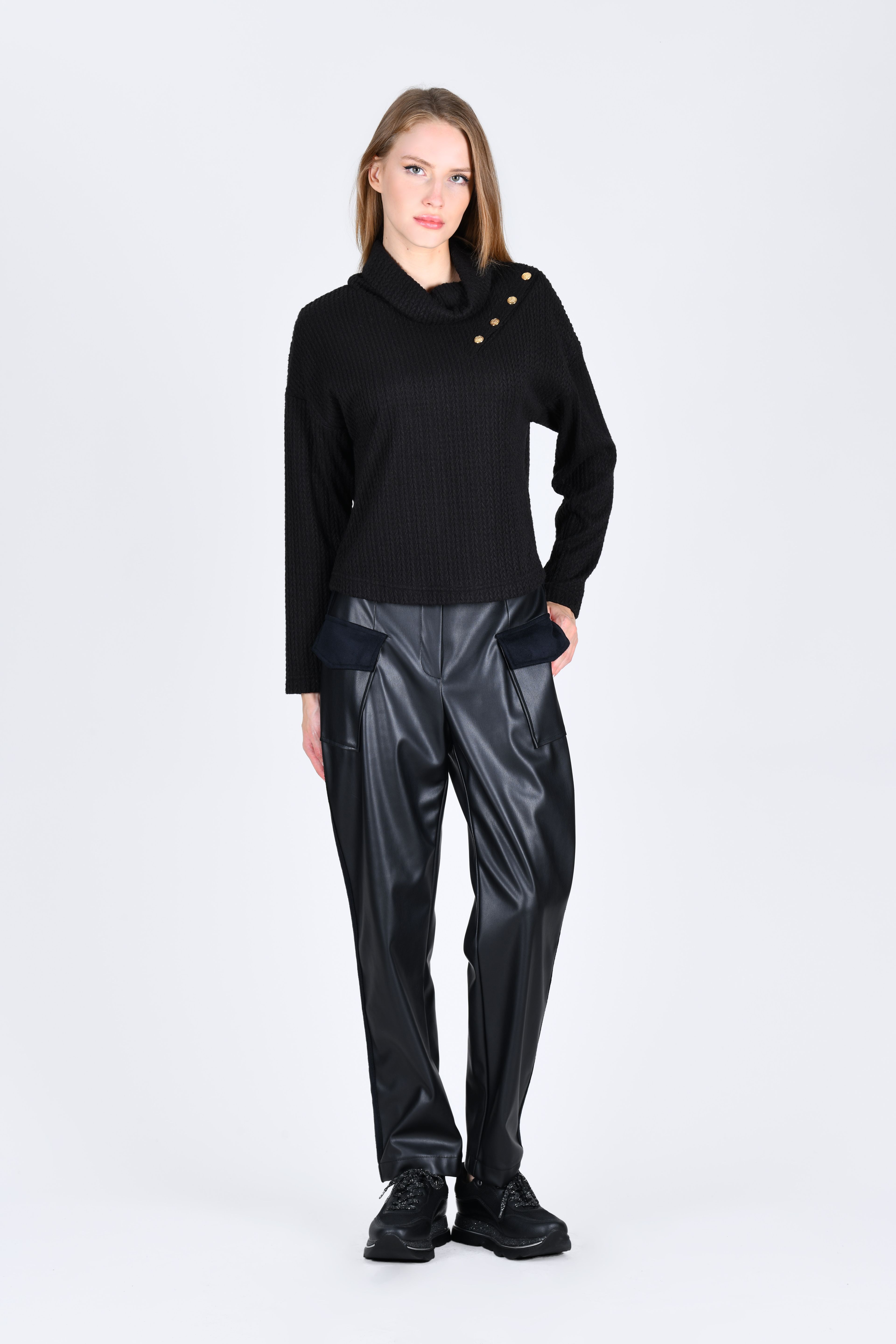 QB142 LANVIN BLUZ - Siyah