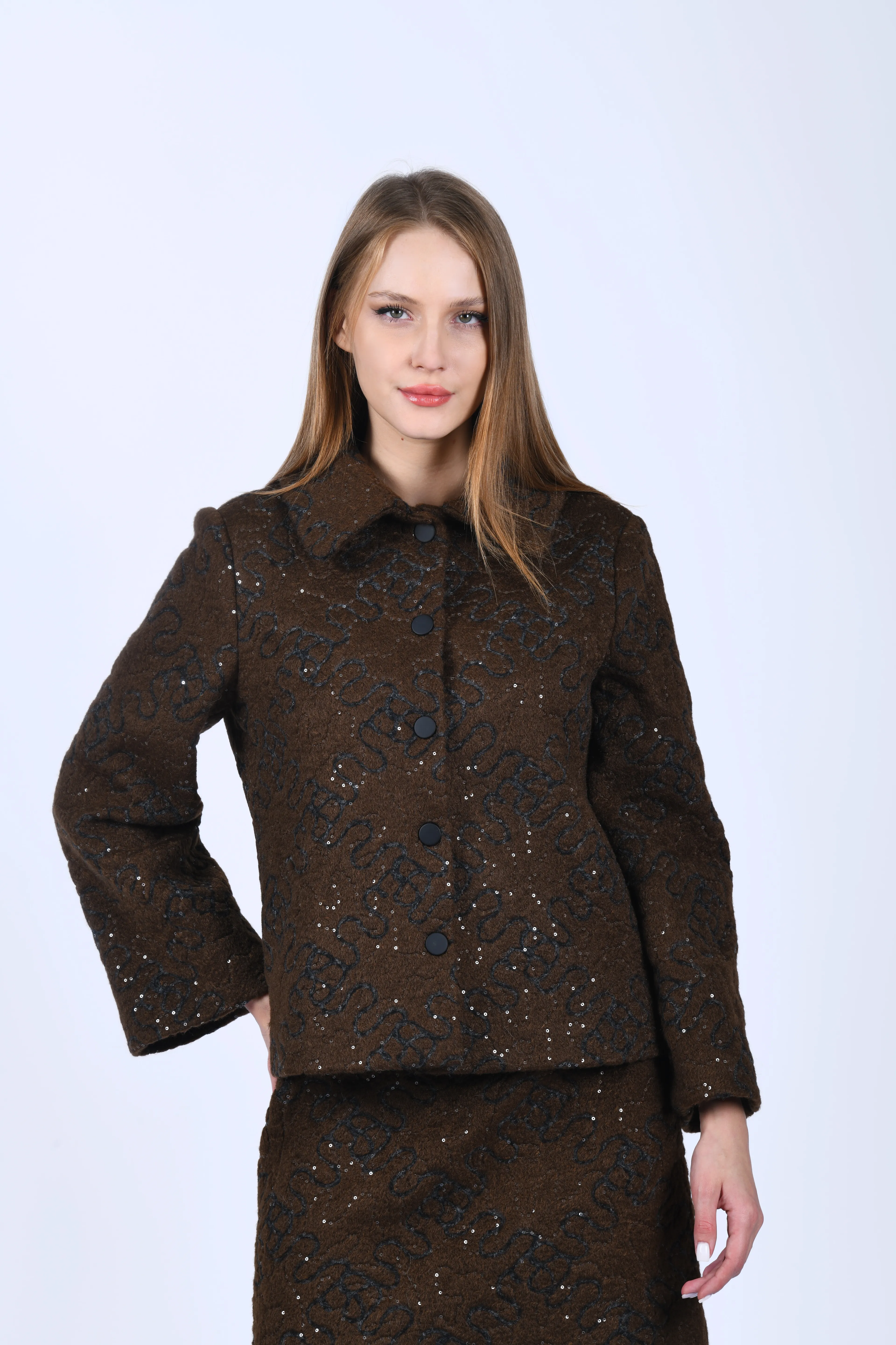 Kahve Kısa Mont - QN25