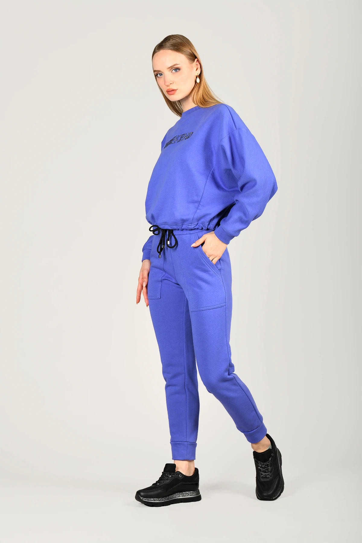 LZ19 DİAGONAL EŞOFMAN ALTI - Mor