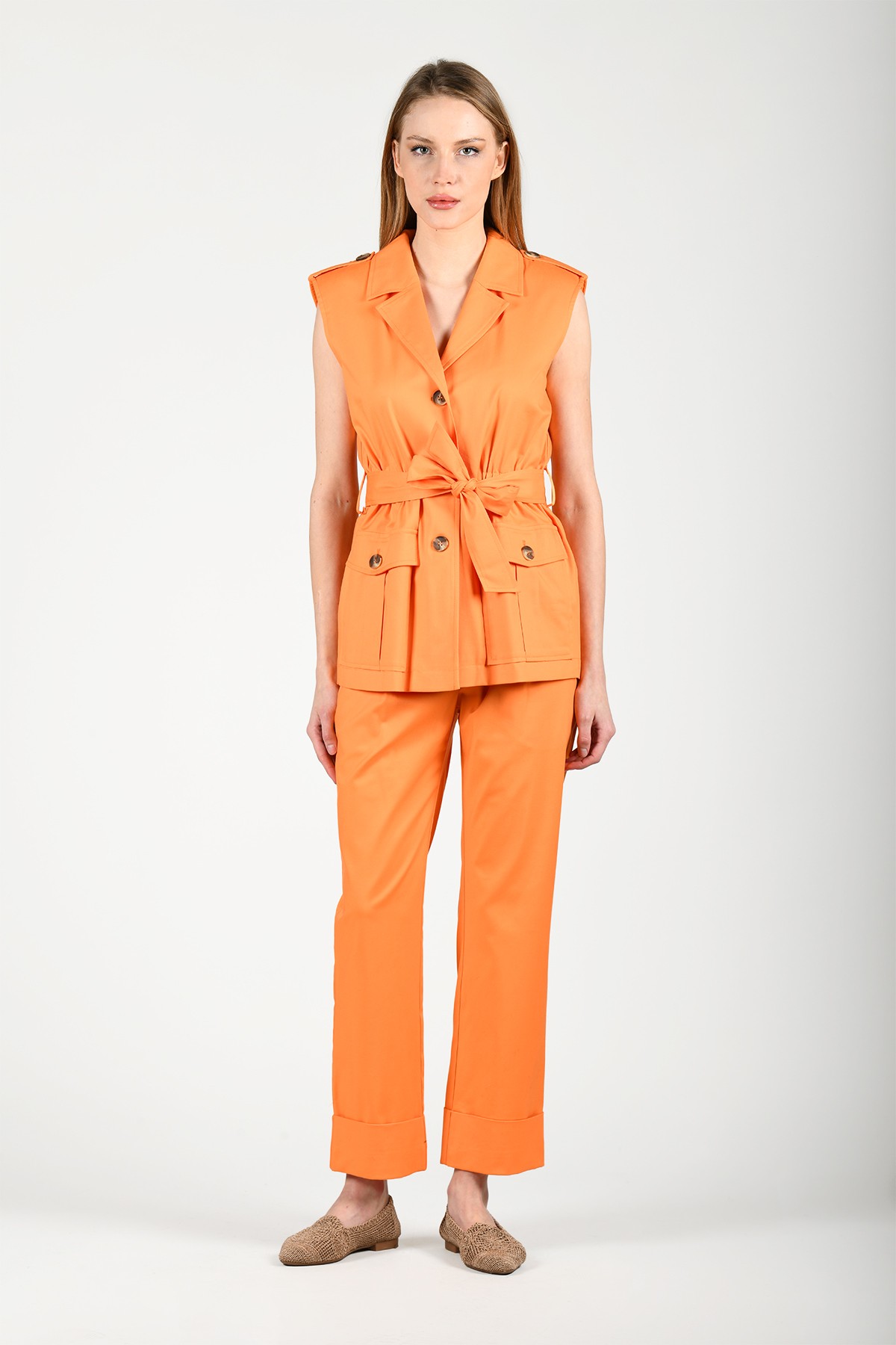 Oranj Şura Halat Kemerli Pantolon - LP136