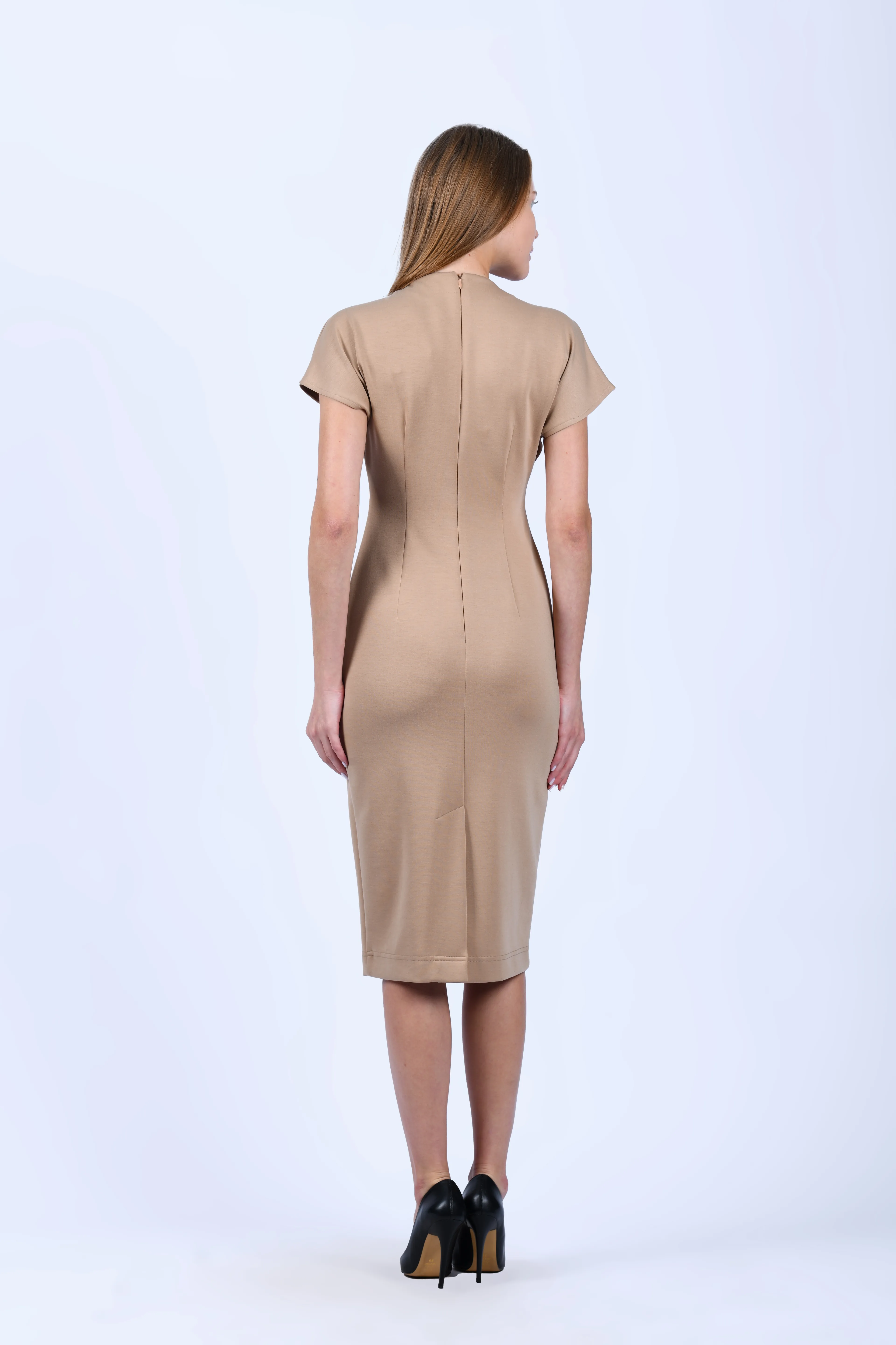 Kraft Midi Elbise - QE239