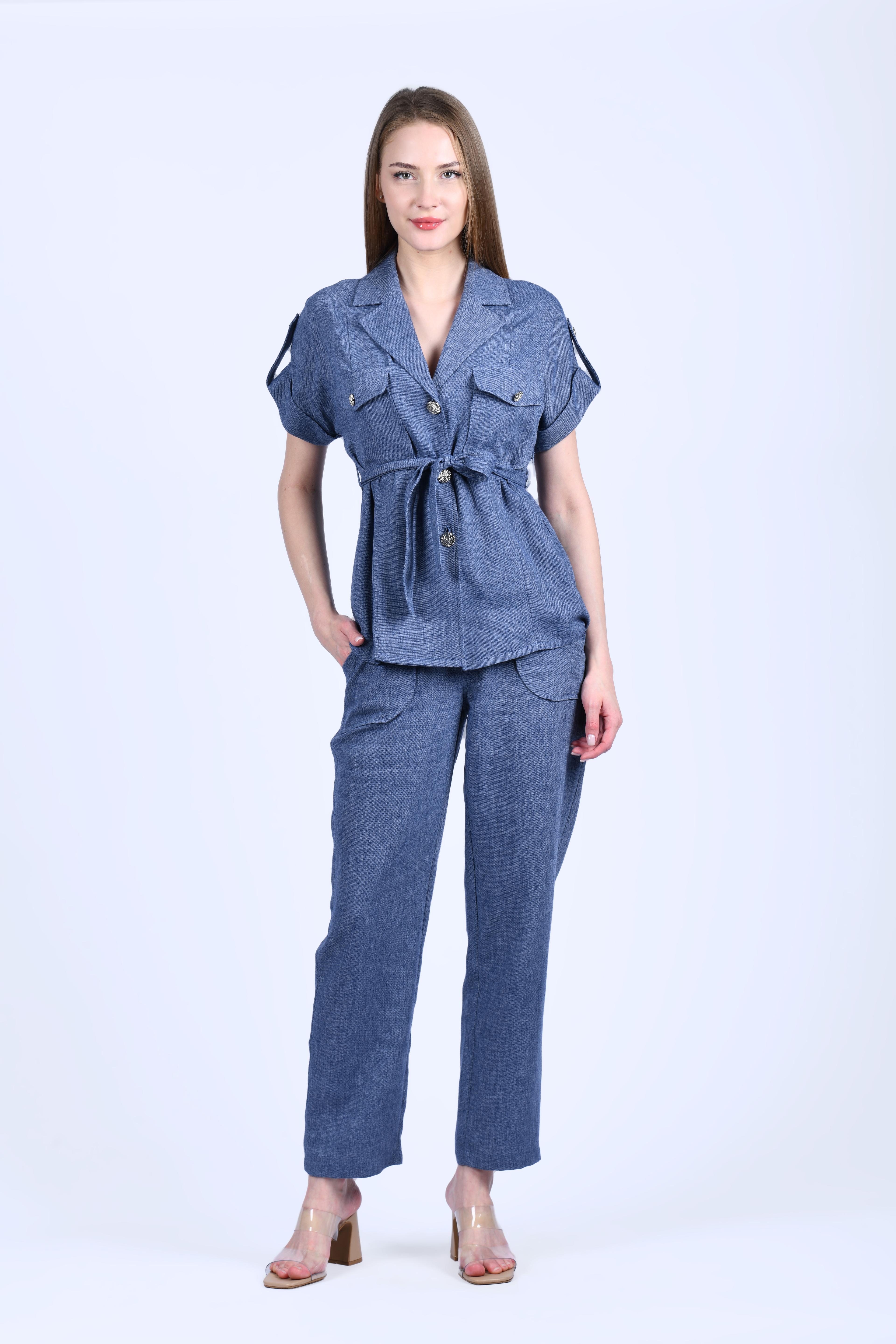 İndigo Bol Pantolon - QP171