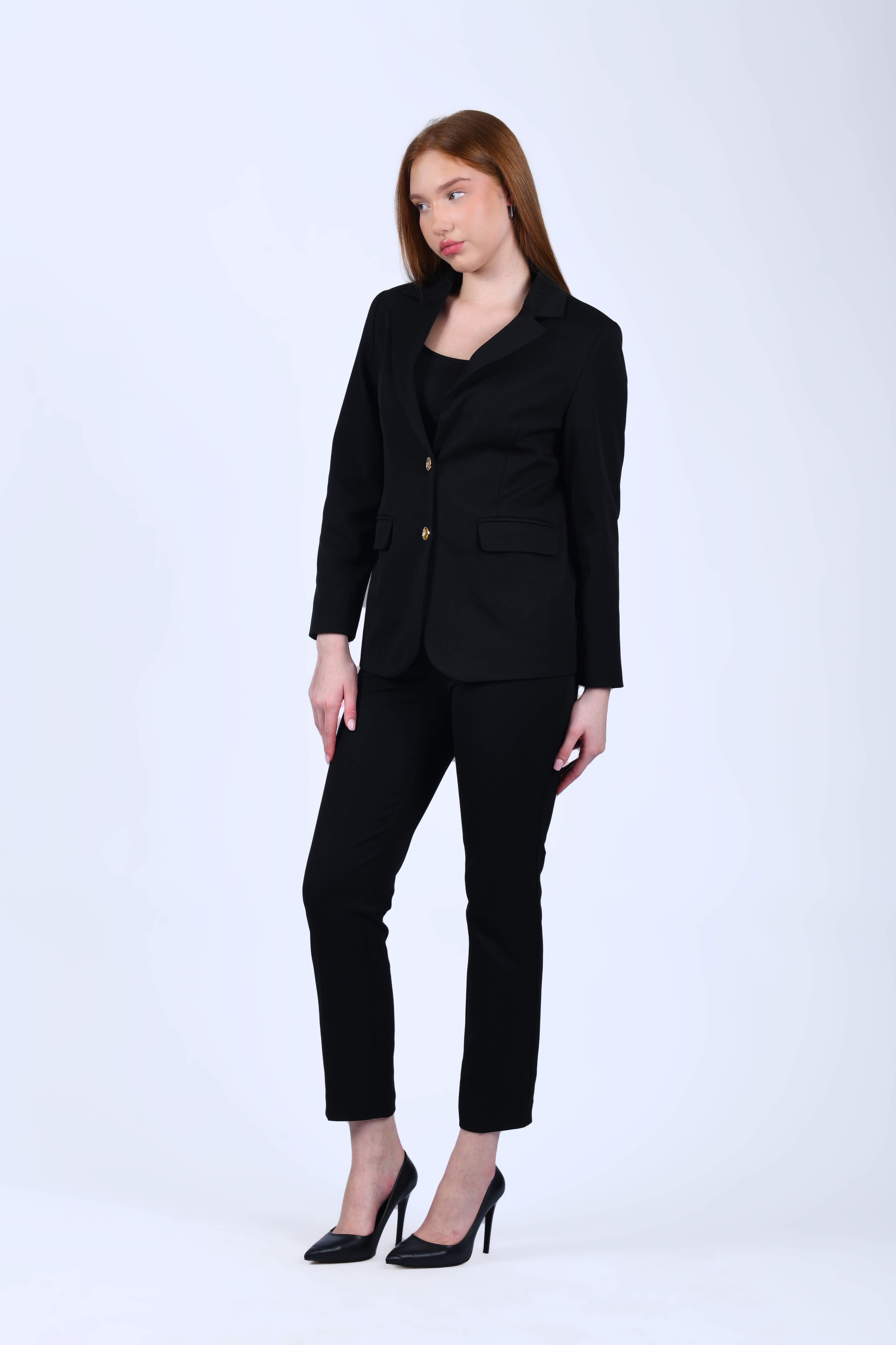 Siyah Kumaş Pantolon - QP190