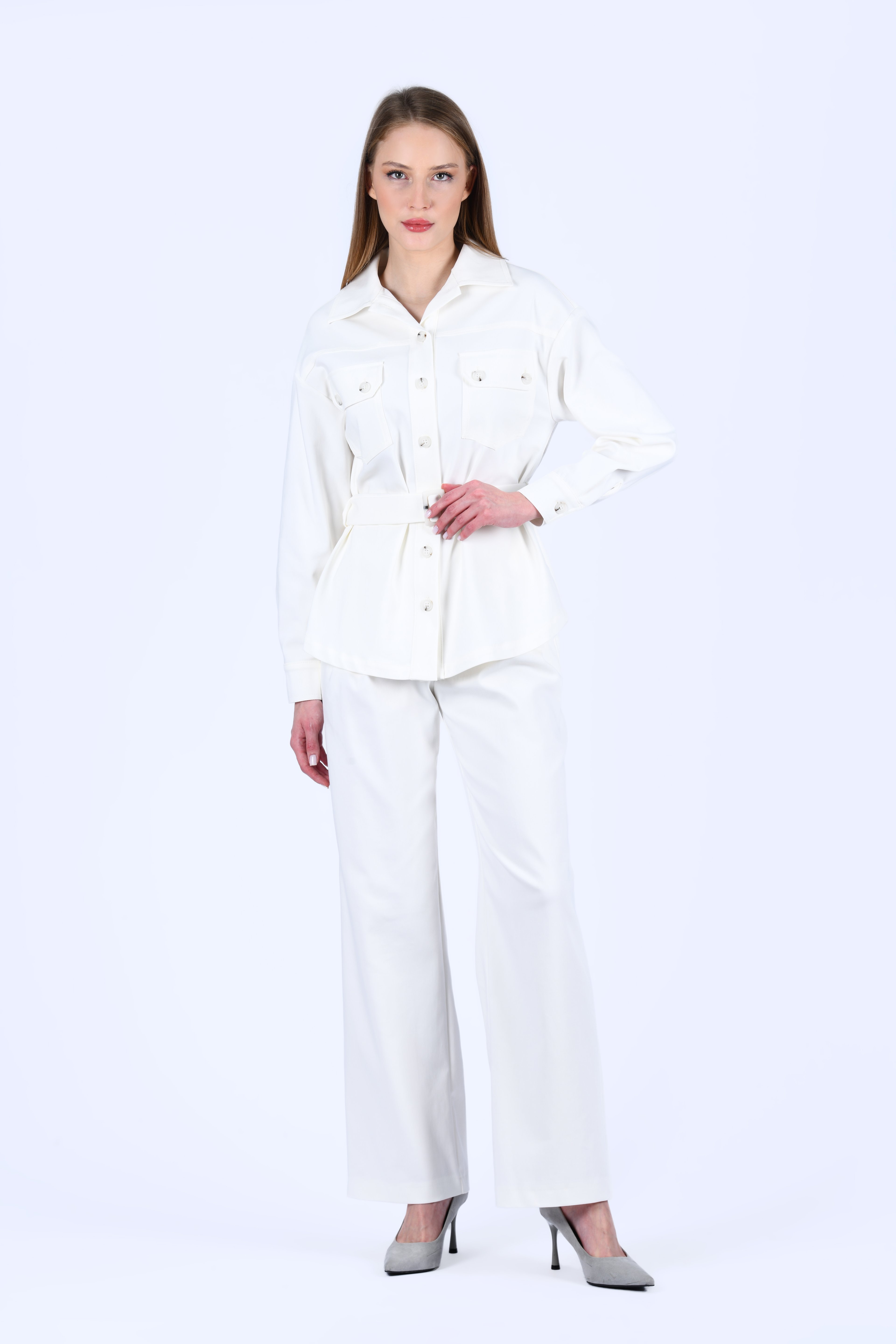 Ecru Normal Bel Pantolon - LP178