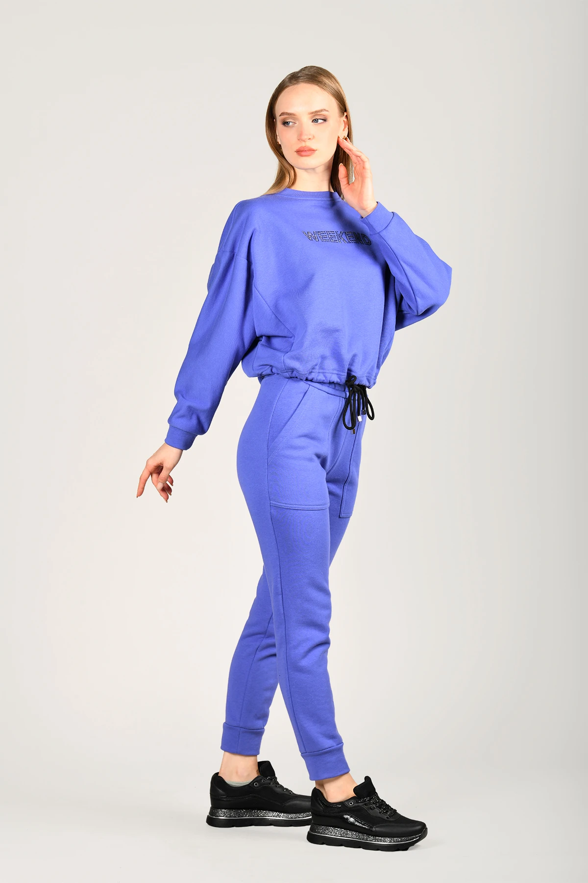 LZ19 DİAGONAL EŞOFMAN ALTI - Mor