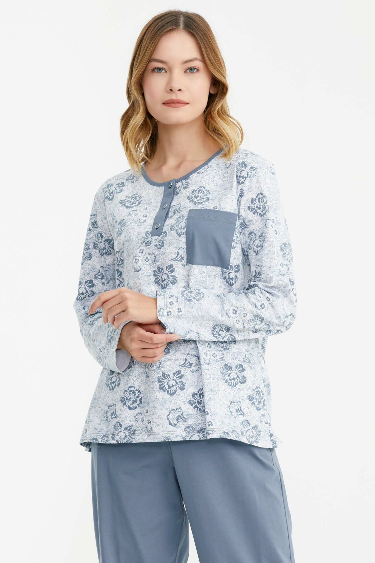 Sementa 74914 Bayan Uzun Kol Pijama Takımı
