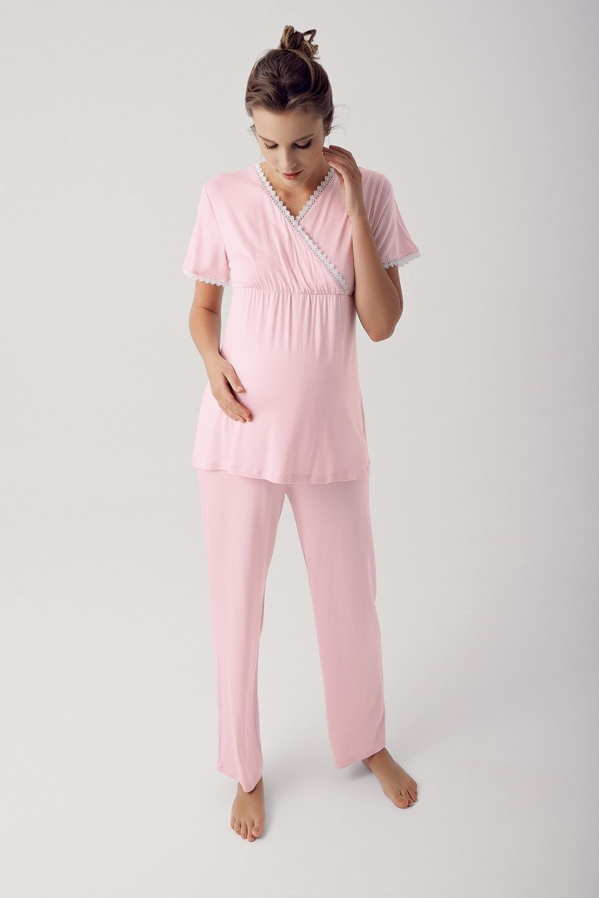 Artış 14202 Bayan Kısa Kol Pijama Takımı  - INDIGO - L