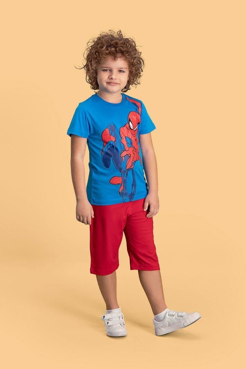 Spiderman 4143-2 Erkek Çocuk Kapri Kısa Kol Pijama Takımı