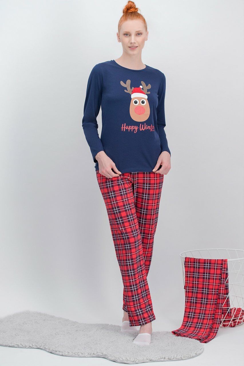 Arnetta 385-S-V1 La La Happy Winter Kadın Uzun Kol Pijama Takımı