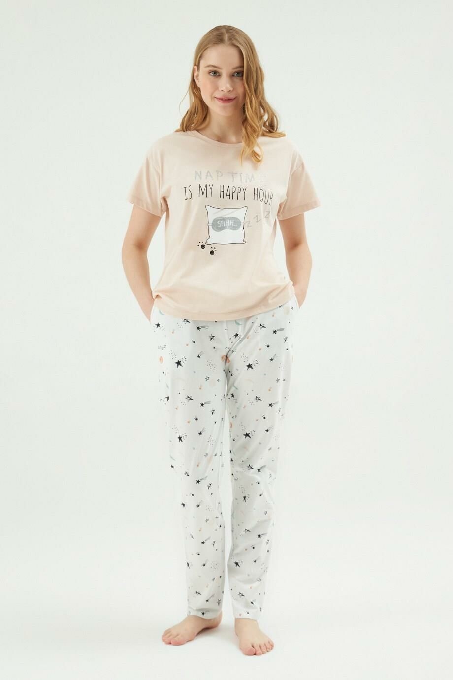 Freshness Esk30690 Bayan Üçlü Şortlu Kısa Kol Pijama Takımı