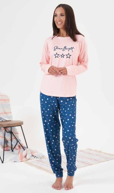 Estiva 24481 Bayan Termal Pijama Takımı  - Pembe - L