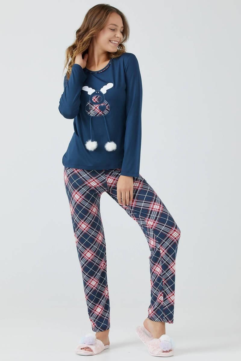 Sementa 74521 Uzun Kol Bayan Pijama Takımı