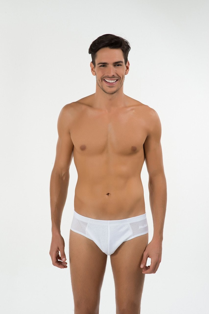Kom Elite %100 Merserize Erkek Slip  - Beyaz - L