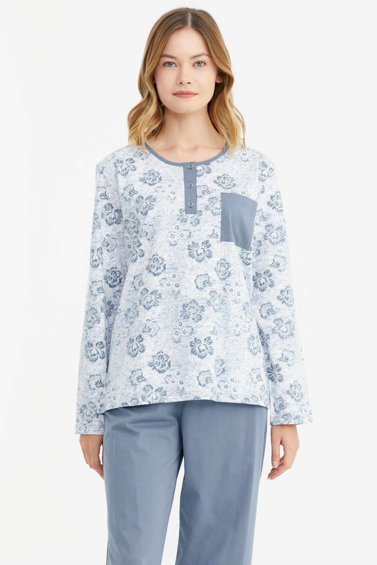 Sementa 74914 Bayan Uzun Kol Pijama Takımı