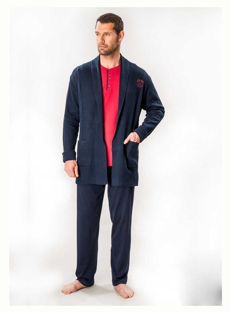 D'S Damat 03004 5'li Triko Robdöşambr Damat Pijama Seti