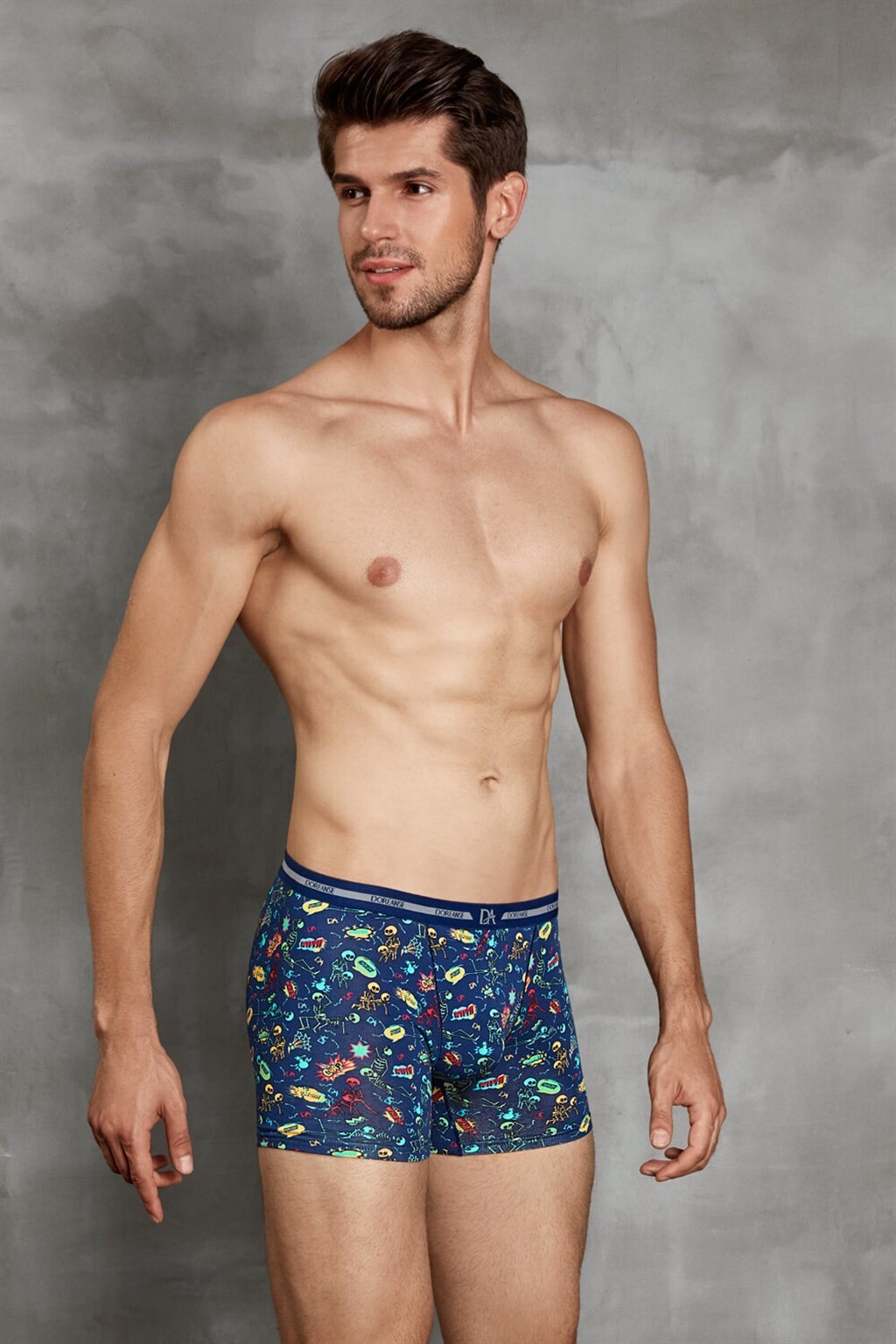 Doreanse 1859 Erkek Modal Çok Renkli Baskılı Torbalı Normal Paça Boxer  - Love to The Bone - L