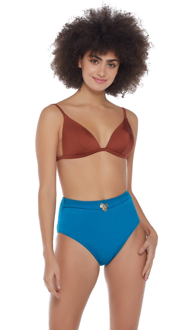 Eros 47ESBK Üçgen Kaplı Bikini Takım  - Kiremit - 36