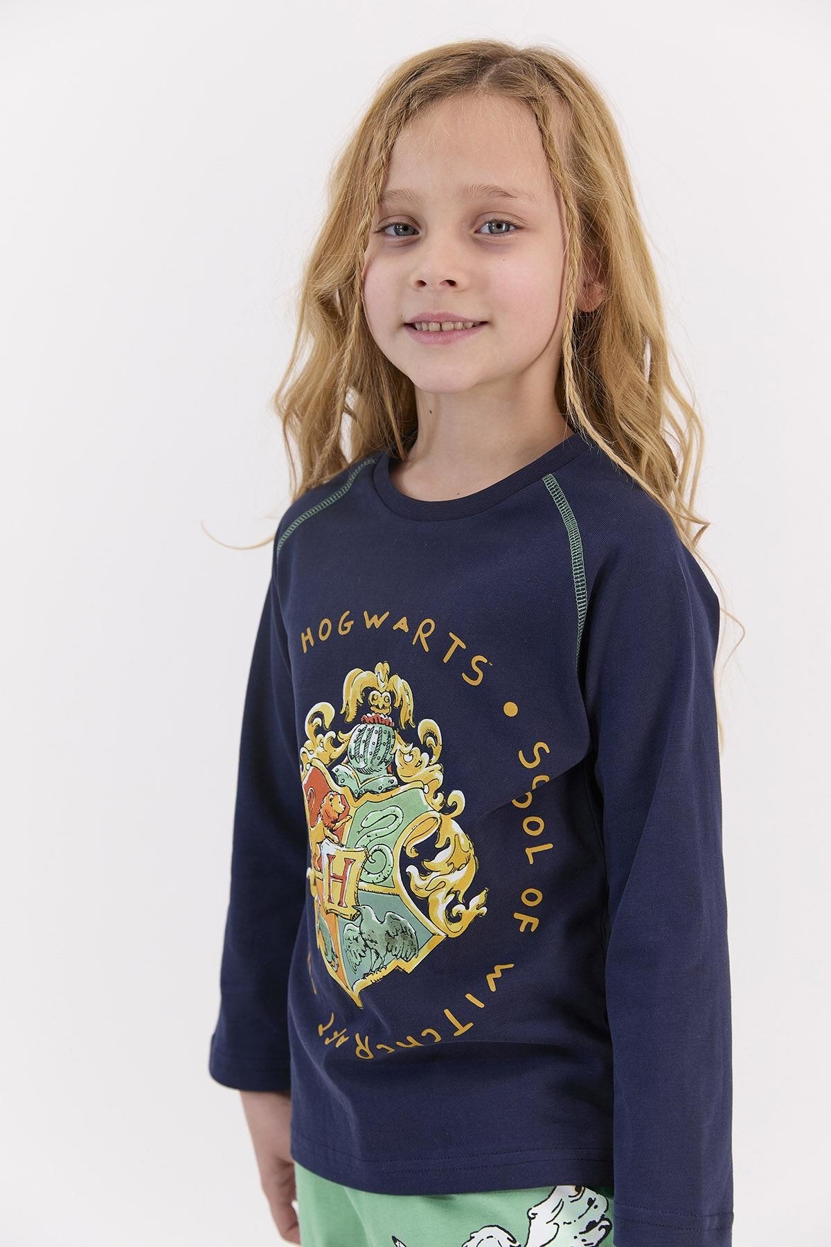 Harry Potter L1414-3 Uzun Kol Kız Çocuk Pijama Takımı