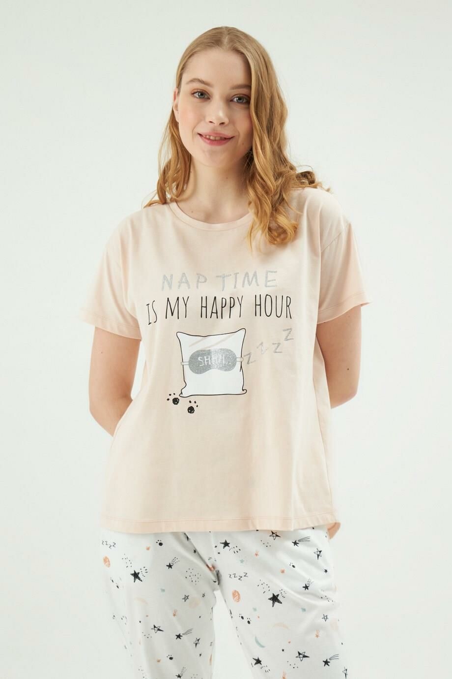 Freshness Esk30690 Bayan Üçlü Şortlu Kısa Kol Pijama Takımı