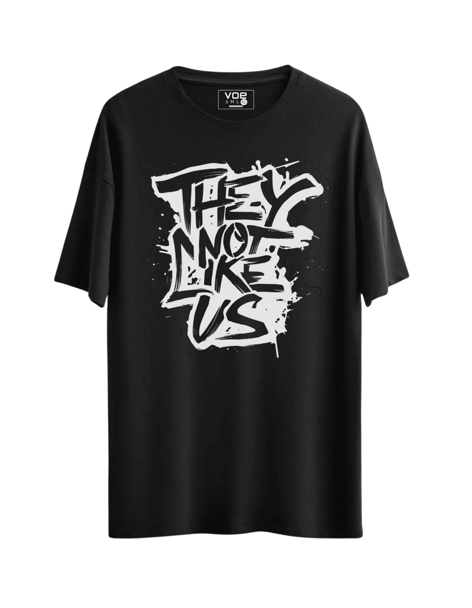 VOE LIKE US OVERSIZE T'SHIRT - SİYAH