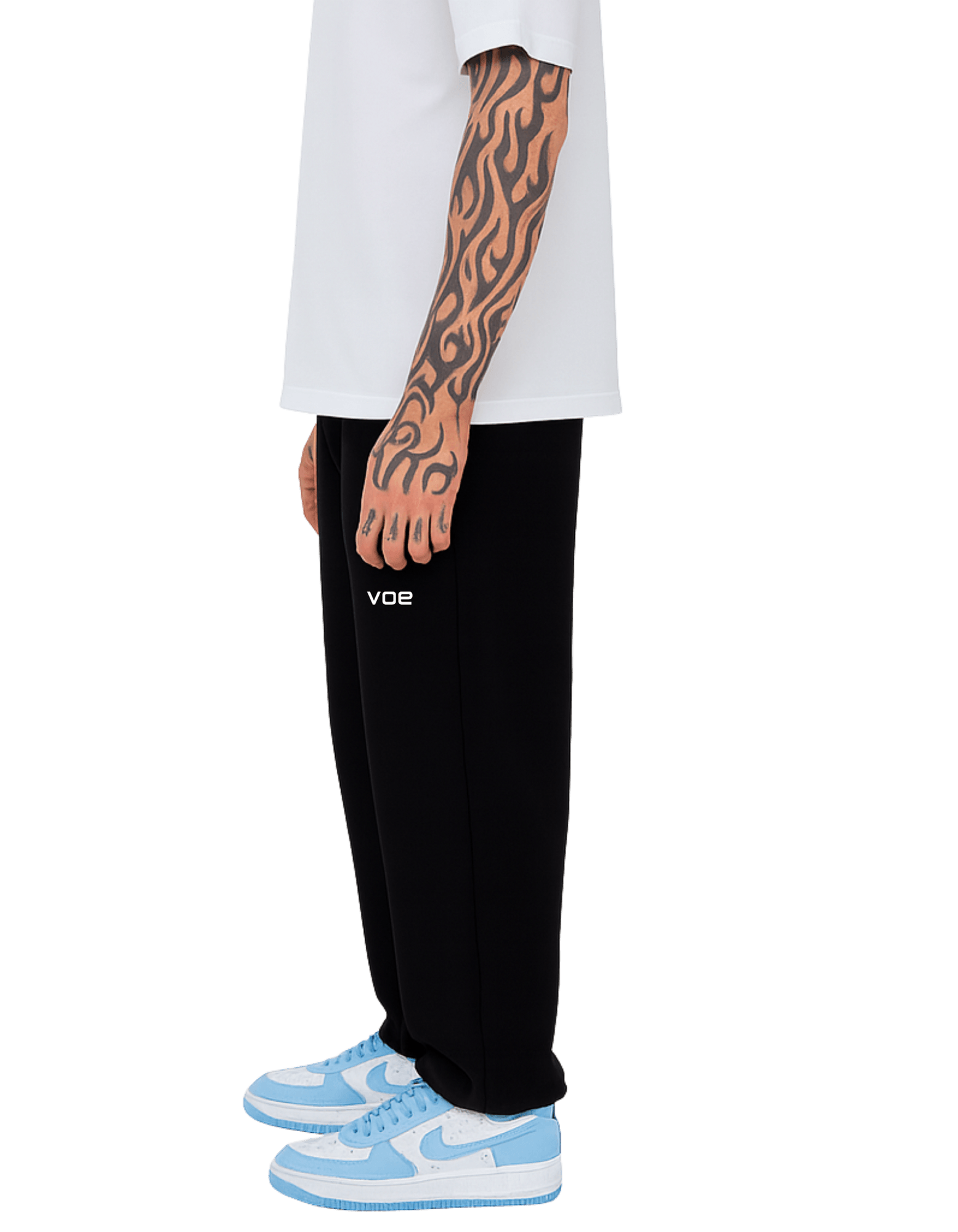 voe Kışlık Unisex Baggy Fit Oversize Ayarlanabilir Paça Eşofman Altı