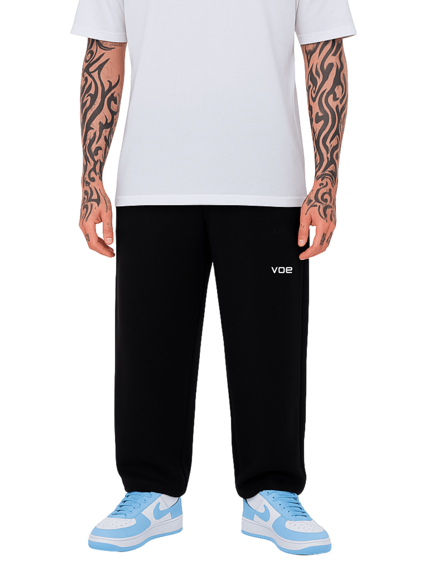 voe Kışlık Unisex Baggy Fit Oversize Ayarlanabilir Paça Eşofman Altı