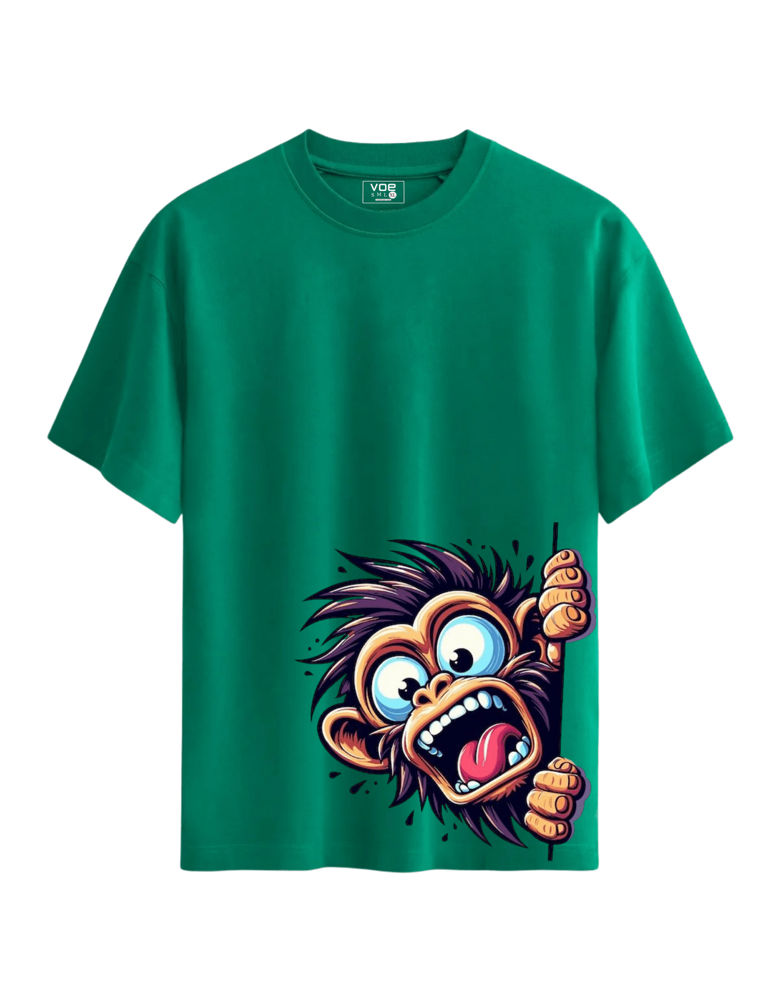 VOE MAYMUN OVERSIZE T'SHIRT - YEŞİL