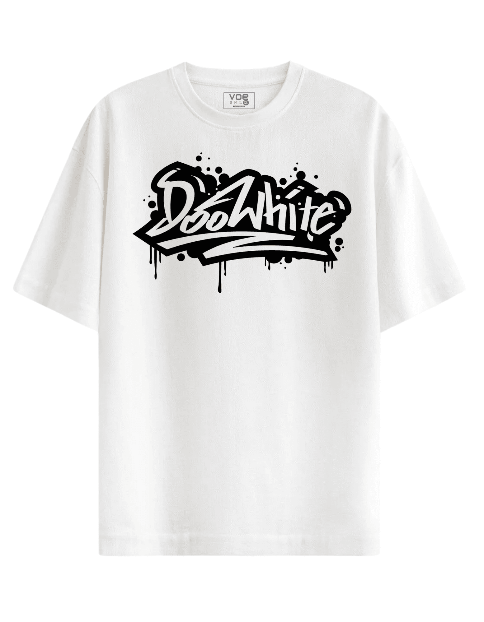 VOE DOOW OVERSIZE T'SHIRT - BEYAZ