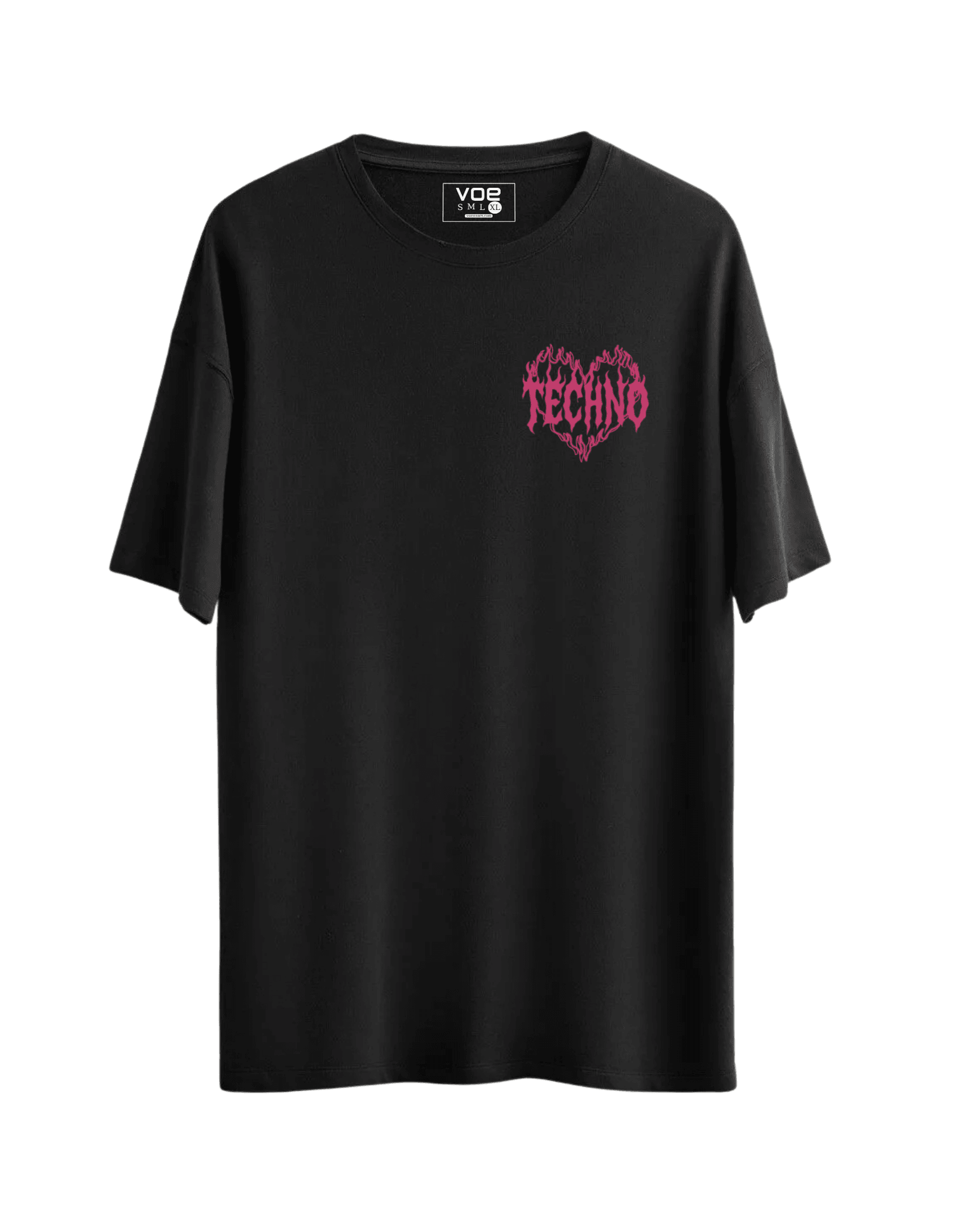 VOE TECHNO OVERSIZE T'SHIRT - SİYAH