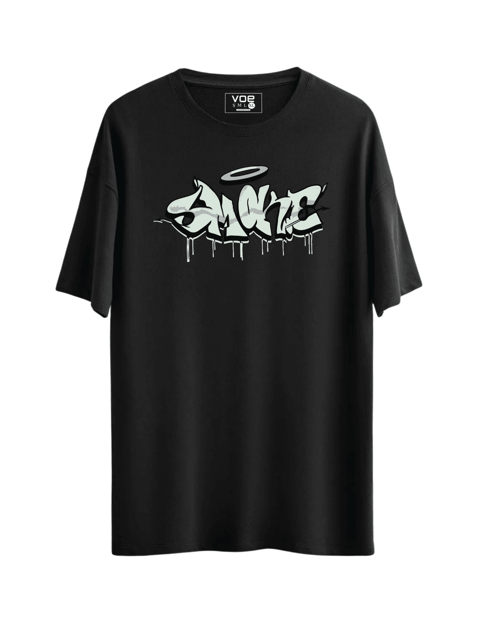 VOE SMOKE2 OCERSIZE T'SHIRT - SİYAH