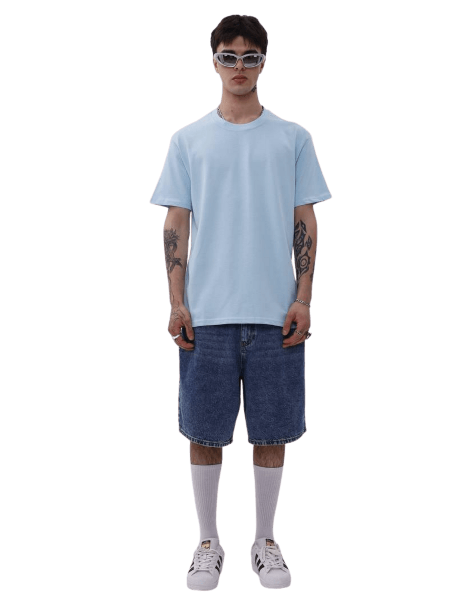 VOE BASIC T'SHIRT - BEBEK MAVİSİ