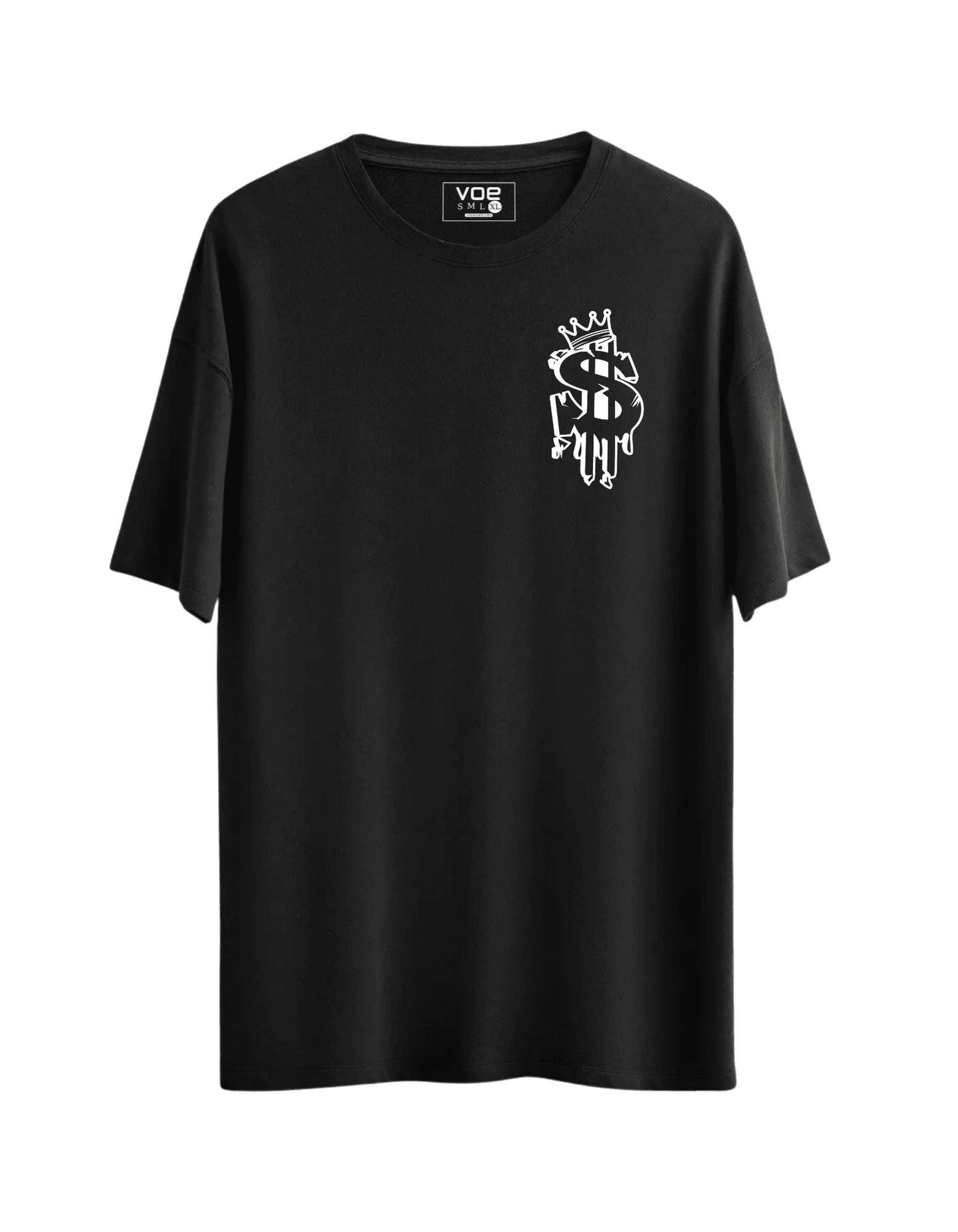 VOE MONEY OVERSIZE T'SHIRT - SİYAH