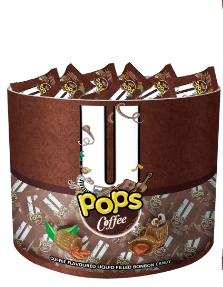 U POPS Coffee - Kahve Aromalı Sıvı Dolgulu Bonbon Şekerleme Silindir (5g X 200 Adet) 