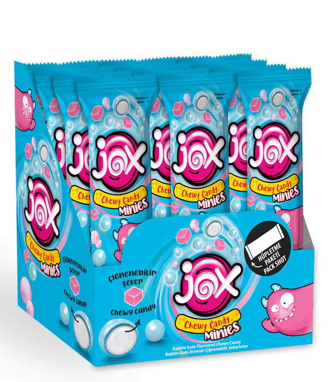 JOX Minies Bubble Gum Çiğnenebilir Şekerleme (10G x 24 Adet)