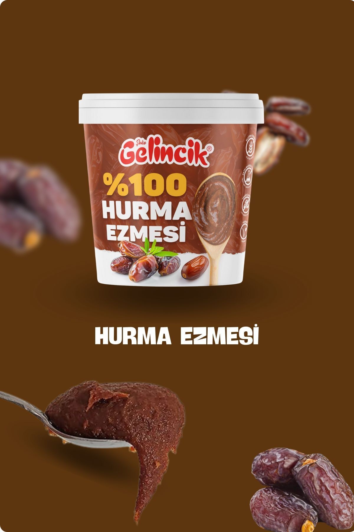 Katkısız Doğal %100 Sade Hurma Ezmesi %100 Hurma Dolgusu 1000gr Hurma Püresi 1 Kg