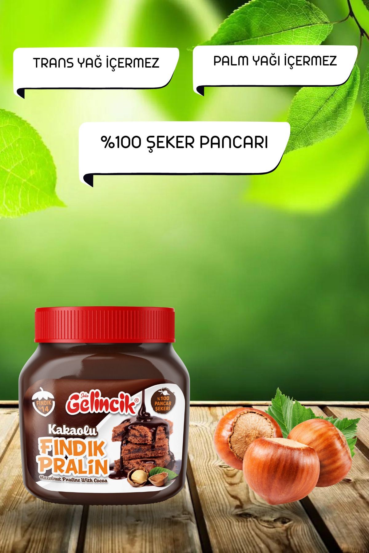 Kahvaltılık Sürülebilir Doğal Katkısız 650gr Özel Üretim Kakaolu Fındık Pralin