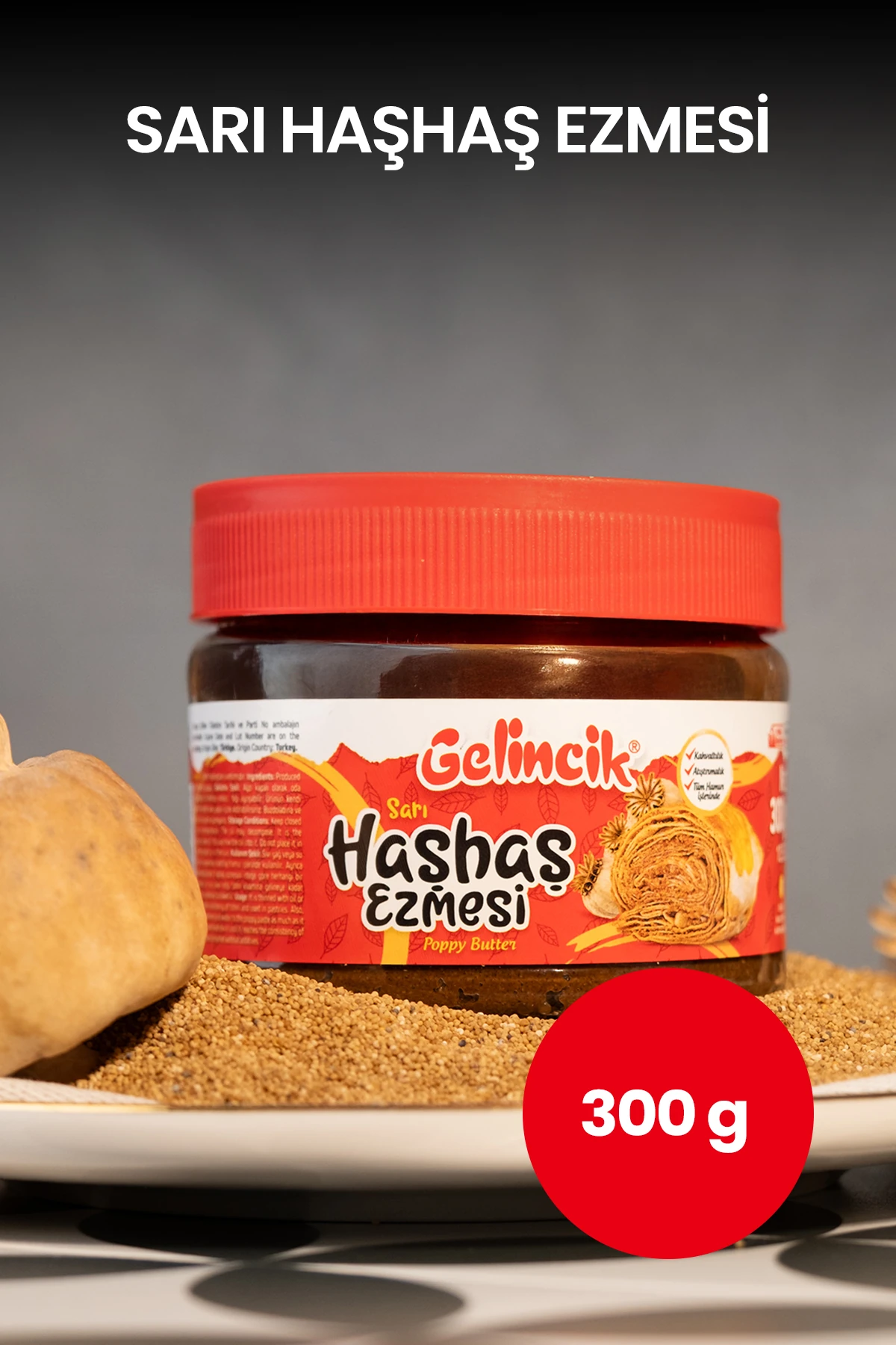 Sarı Haşhaş Ezmesi 300 Gr Kavanoz
