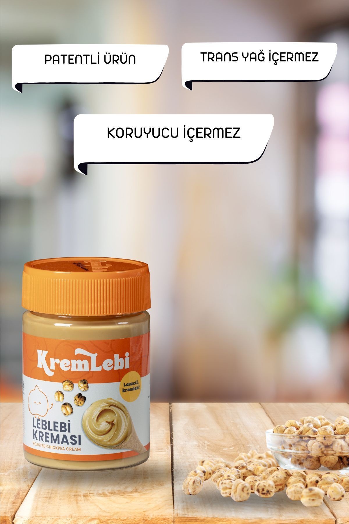 Kremlebi Kahvaltılık Sürülebilir Doğal Katkısız Yeni Ürün 340gr Kremlebi Orijinal Leblebi Kreması