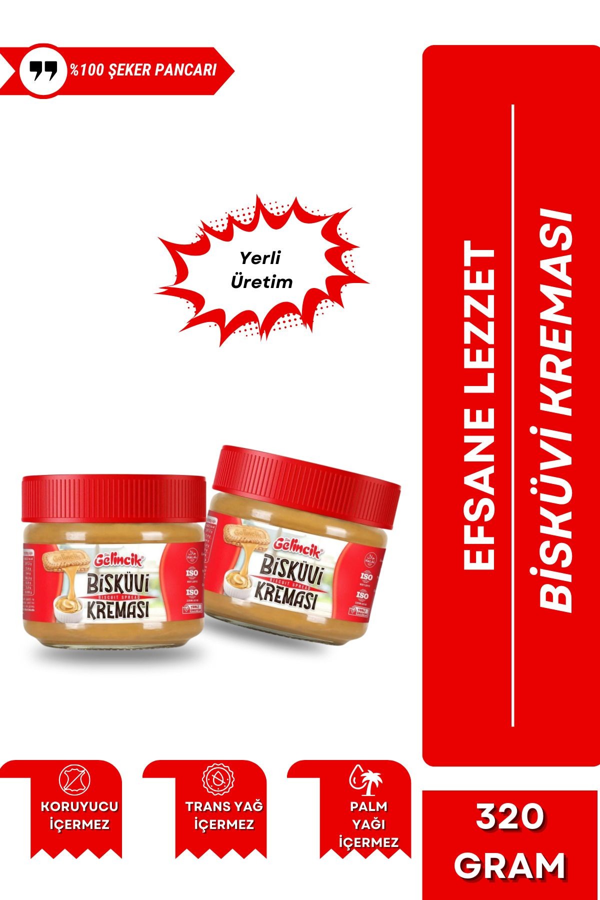 BİSKÜVİ KREMASI SMOOTH ÖZEL ÜRETİM 320G KAHVALTILIK KREMA BİSKÜVİ KREMASI