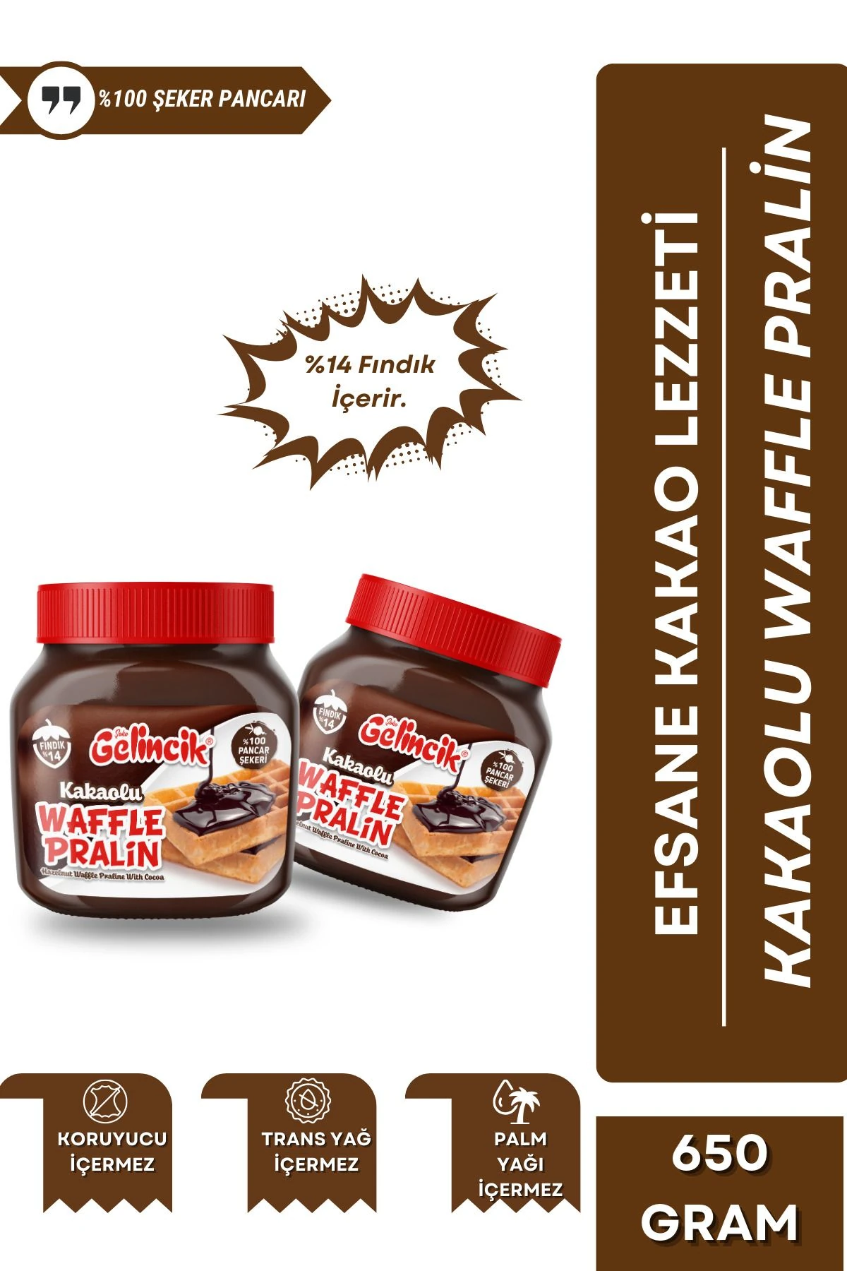 650 Gr Waffle Pralin